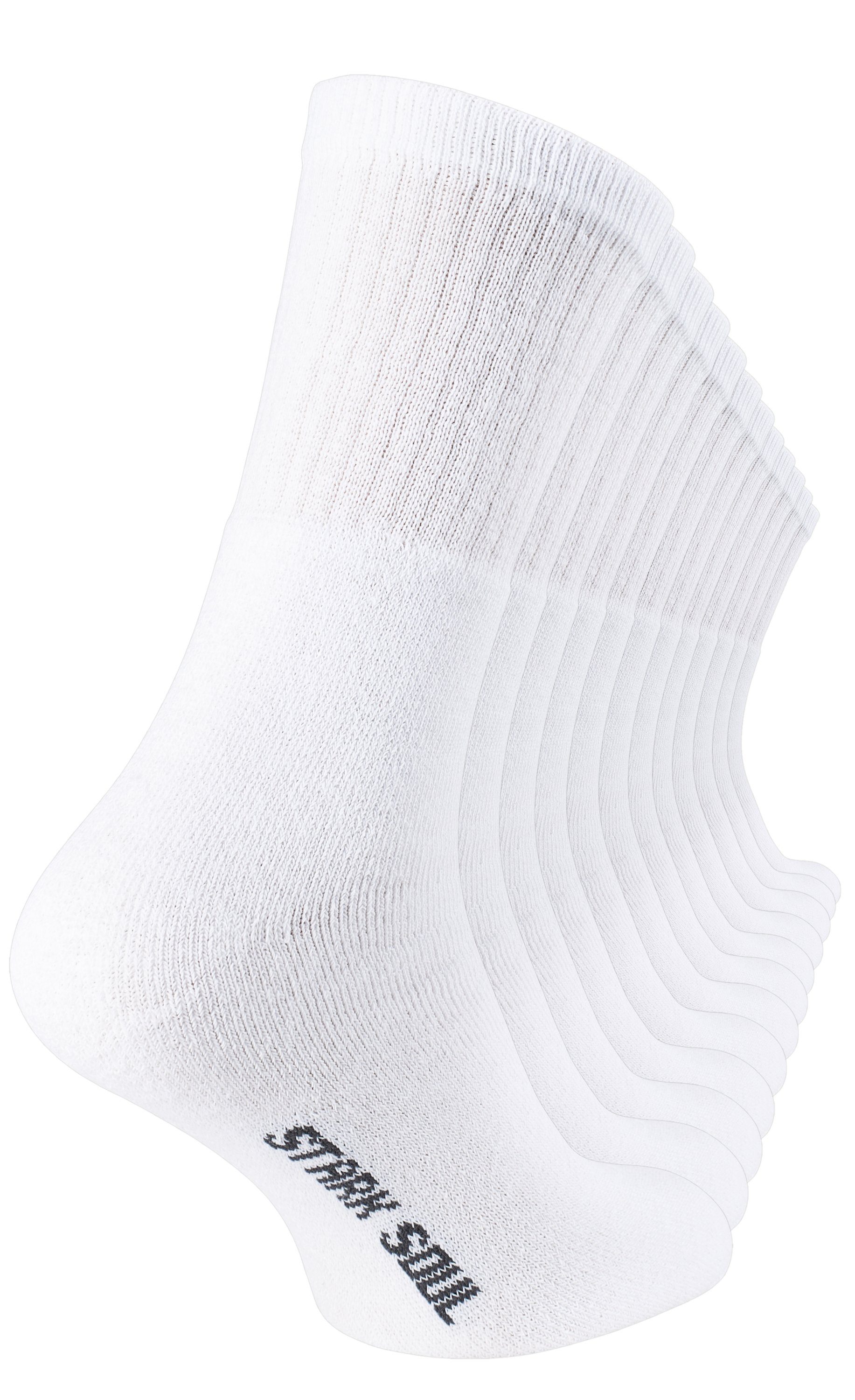 Stark Soul® Tennissocken Frotteesocken (12-Paar) mit extra breitem Rippbund weiß