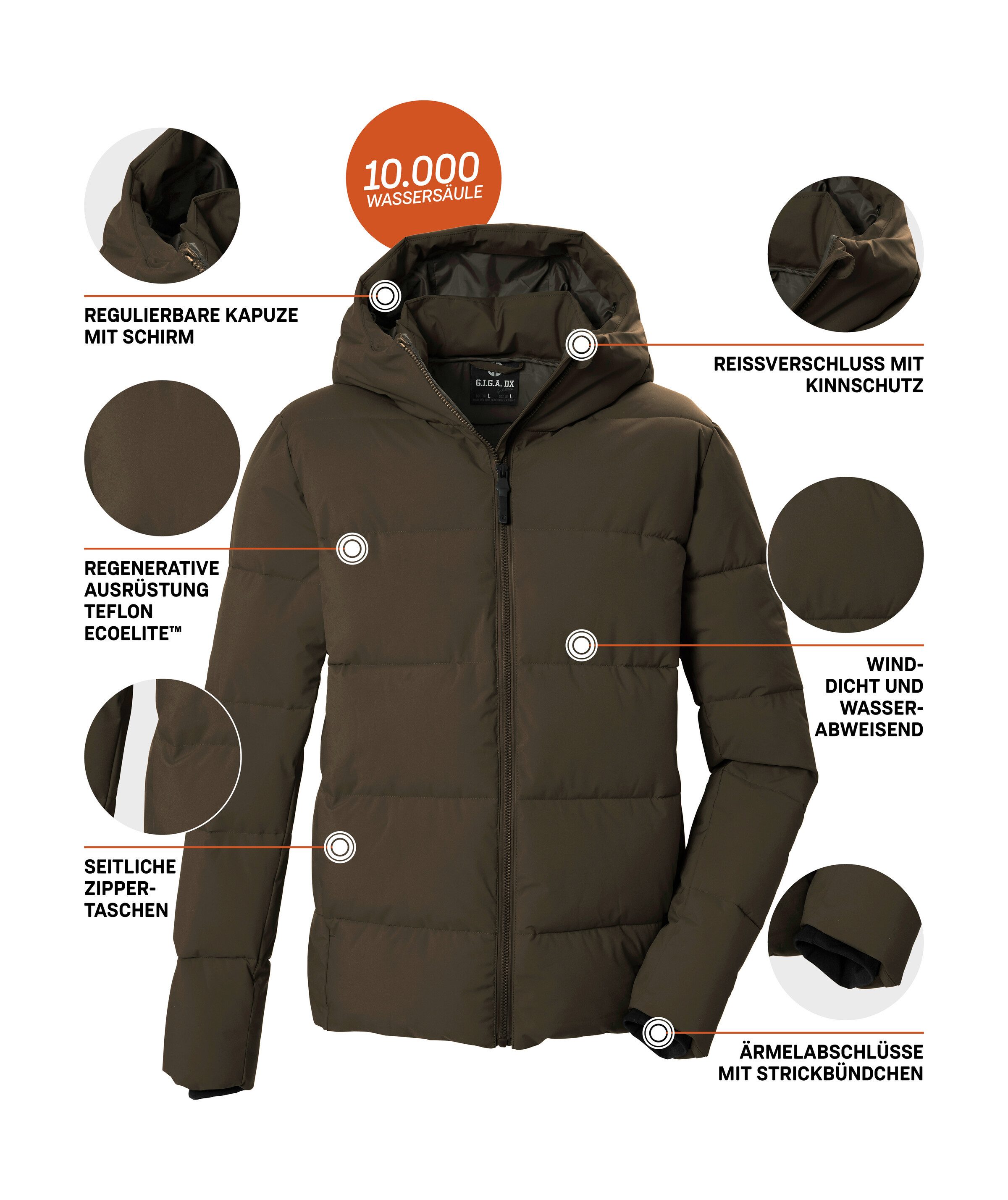 G.I.G.A. DX by killtec Steppjacke GW 5 MN QLTD JCKT Wasserabweisend, winddicht, atmungsaktives Material – Bild 5 von 5
