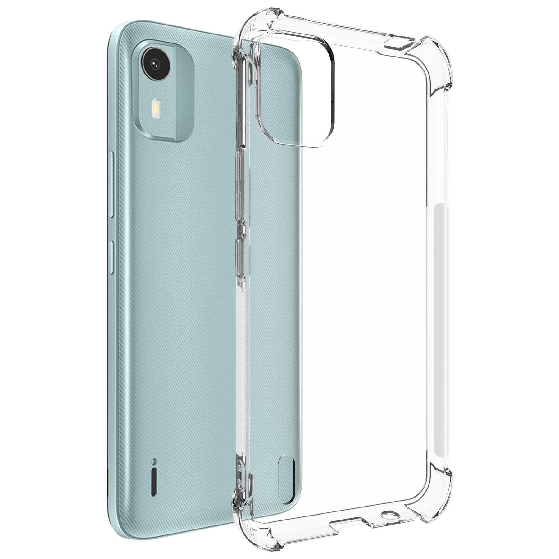 mtb more energy Smartphone-Hülle Clear Armor Case für Nokia C12, Nokia C12 Pro (6.3), Transparente TPU Schutzhülle Case Backcover mit Anti-Shock Verstärkung