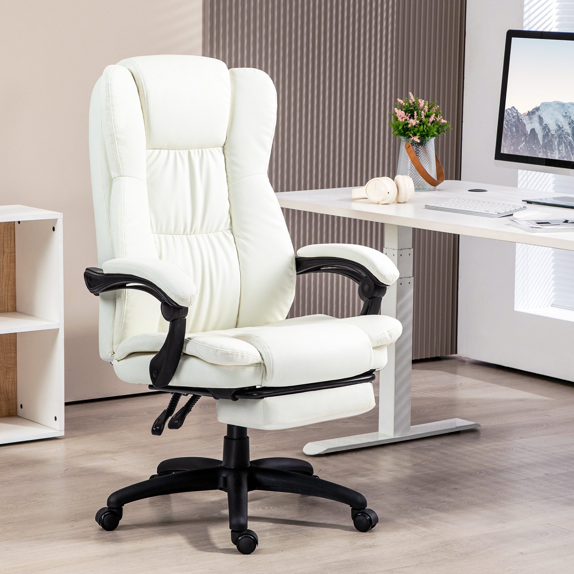 Vinsetto Schreibtischstuhl Bürostuhl mit Massagefunktion Chefsessel günstig online kaufen