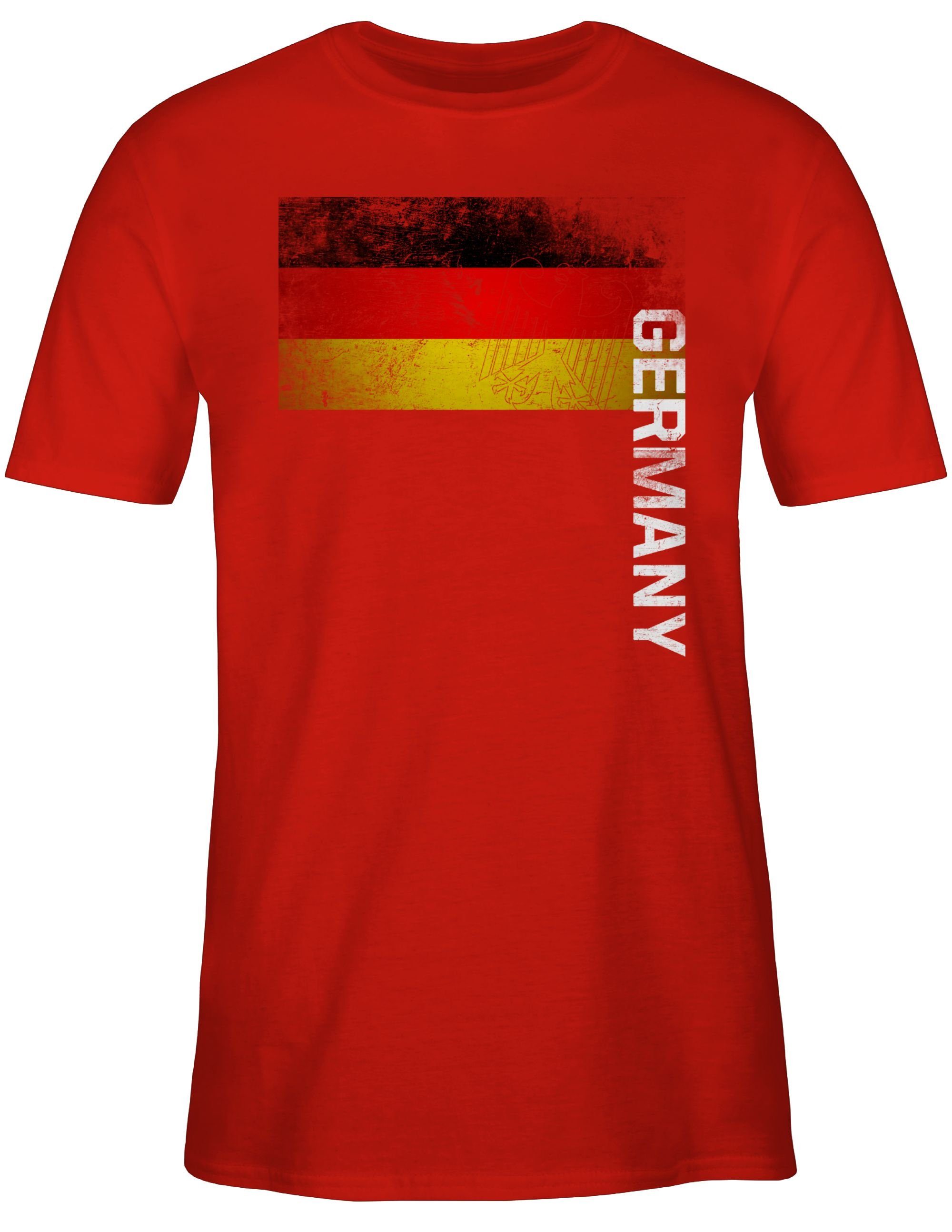 Flagge 2 Germany Deutschland Adler Rot T-Shirt Shirtracer Vintage 2024 EM Fussball