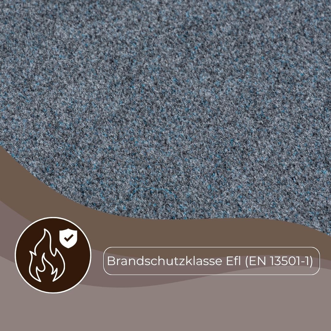 Mazovia Kunstrasen Mazovia Kunstrasen mit Noppen Grau Anthrazit Rasenteppich Meterware, 100 x 100 cm, witterungsbeständig