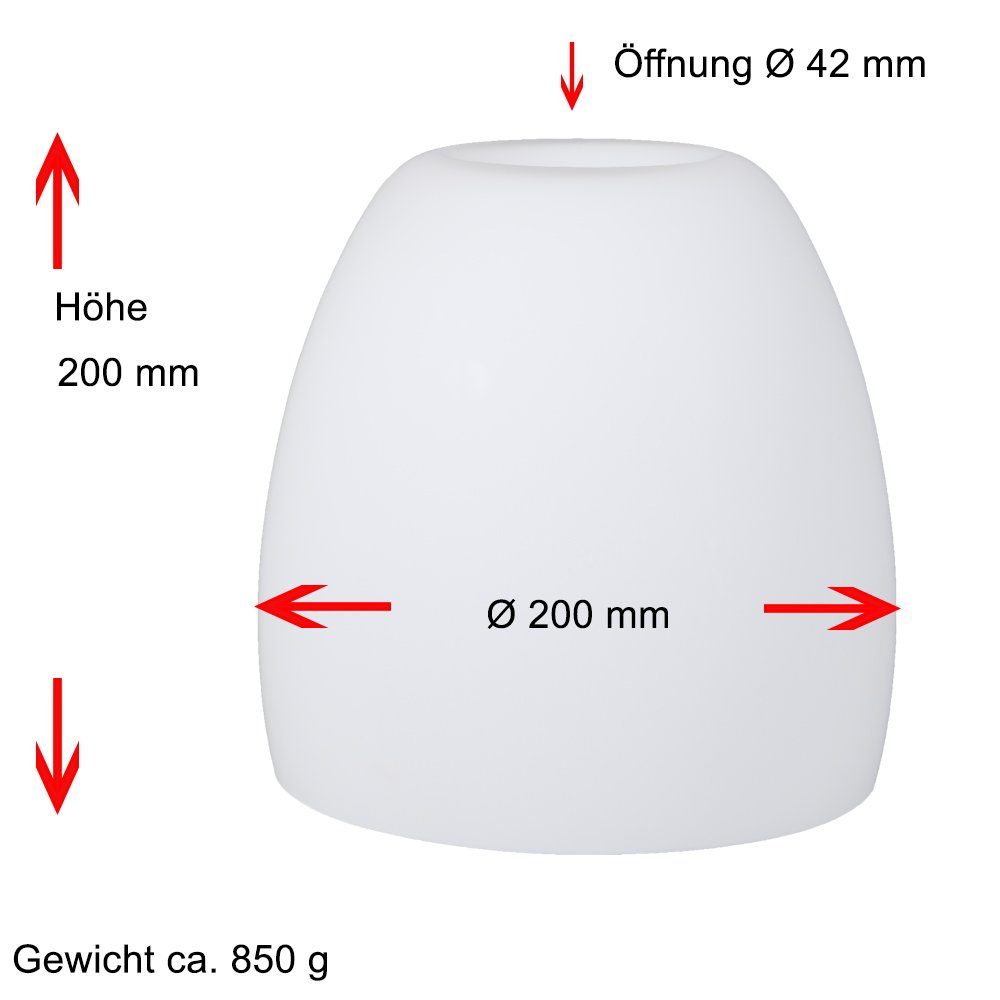 Home4Living Lampenschirm Lampenglas Pendelleuchte Ø 200mm Opal Weiß matt Ersatzglas, Dekorativ