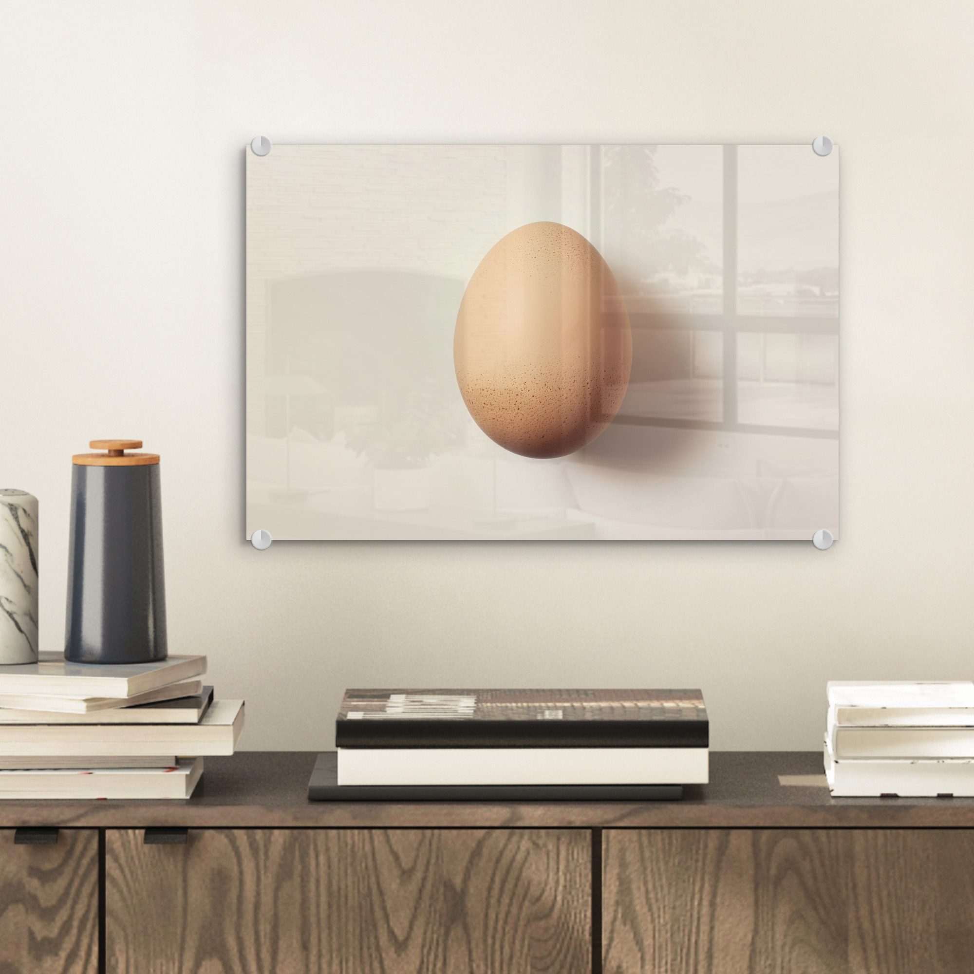 MuchoWow Acrylglasbild Ei - Beige - günstig online kaufen