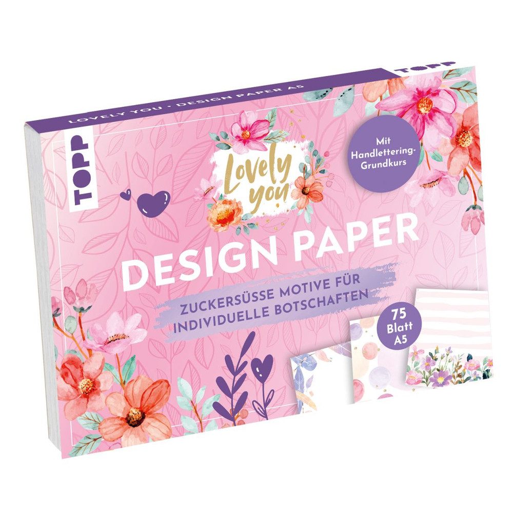 Motivpapier TOPP - Lovely you - Design Paper - A5