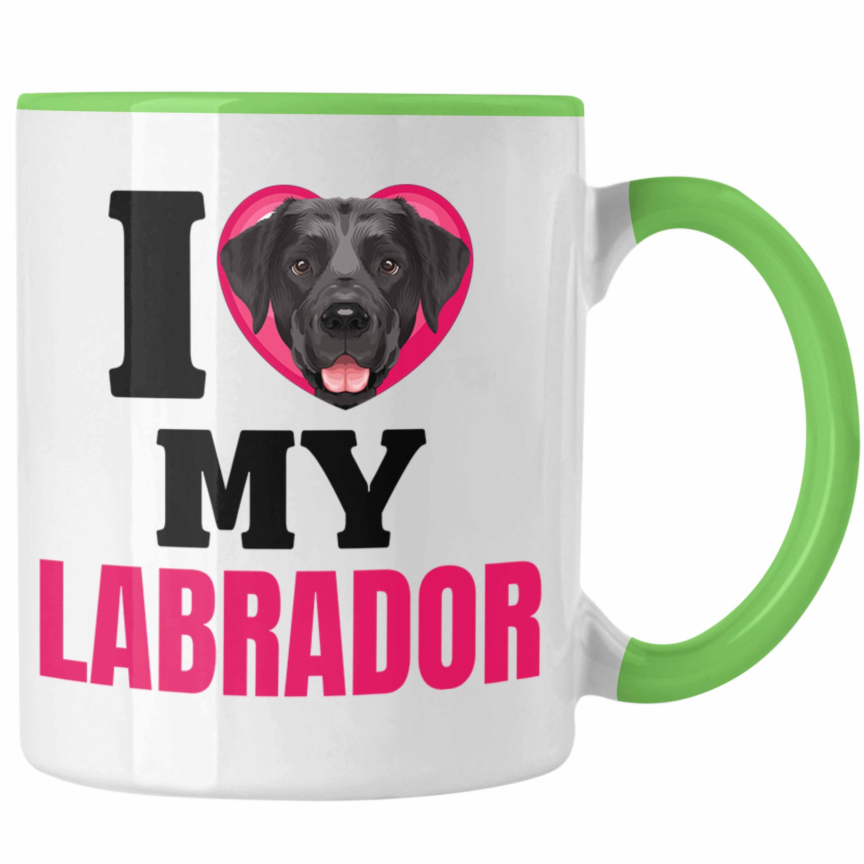Trendation Tasse Labrador Besitzerin Tasse Geschenk Lustiger Spruch Geschenkidee I Love Grün