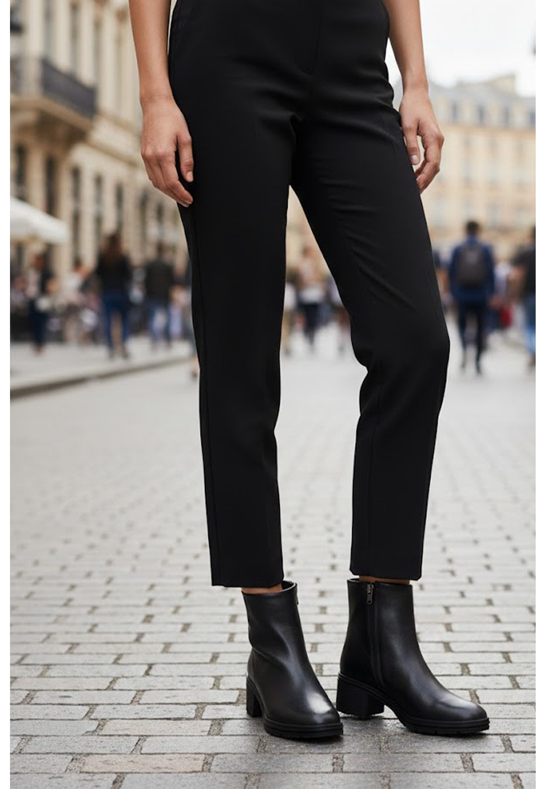 Derimod Leder-Stiefeletten Ankleboots Echtes Leder, Textilfutter, Thermosohle, Reißverschluss