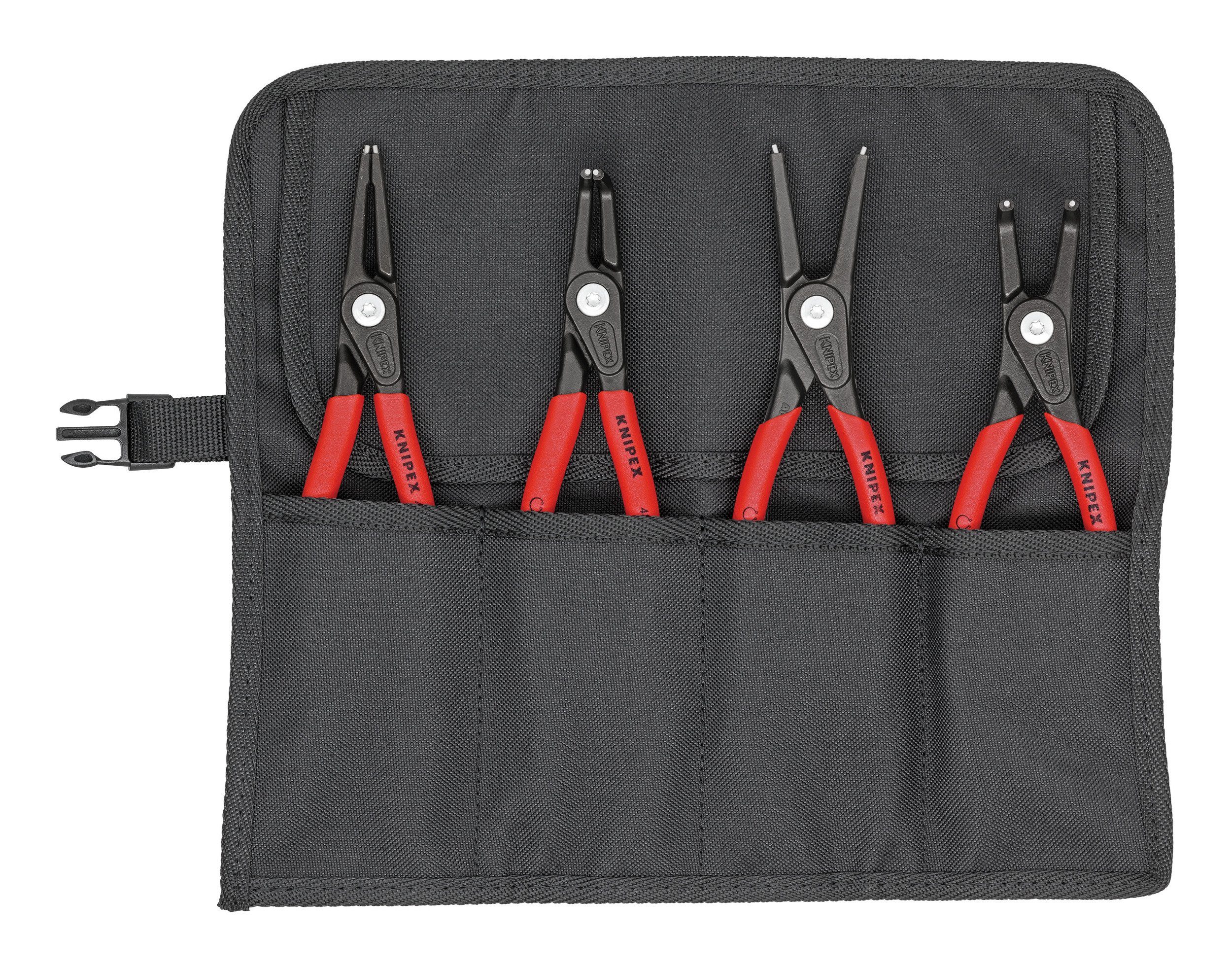 in 4-tlg., Rolltasche Präzisionssicherungsring-Zangen-Set Knipex Sicherungsringzange,