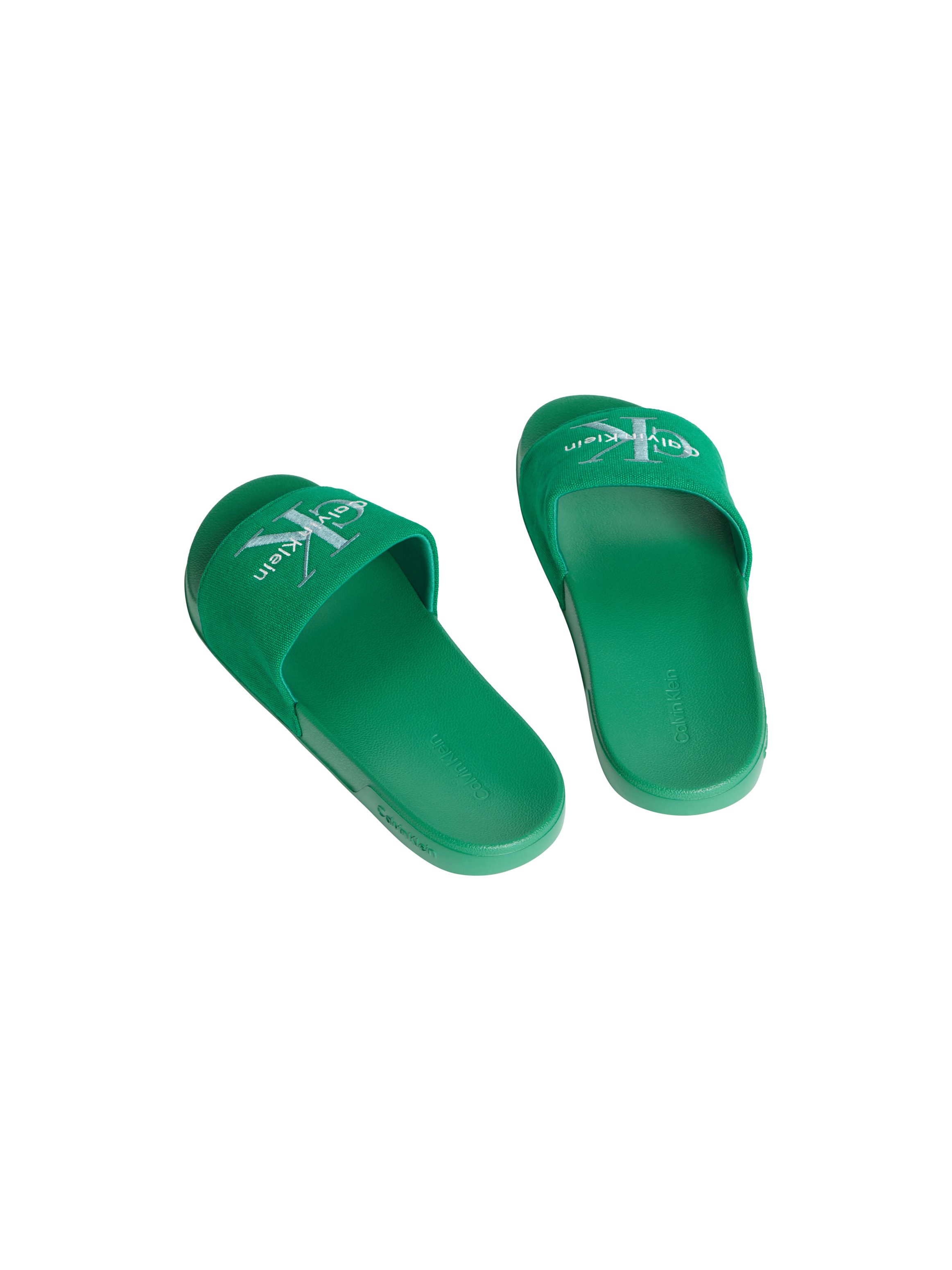 Calvin Klein Jeans ESS SLIDE CV Pantolette Badeschuh, Flat, Poolslides mit Logoschriftzug – Bild 2 von 4