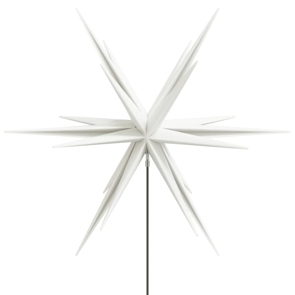 vidaXL Christbaumschmuck Weihnachtssterne 3 Stk. Faltbar LEDs Erdspießen (1-tlg) mit cm Weiß 35