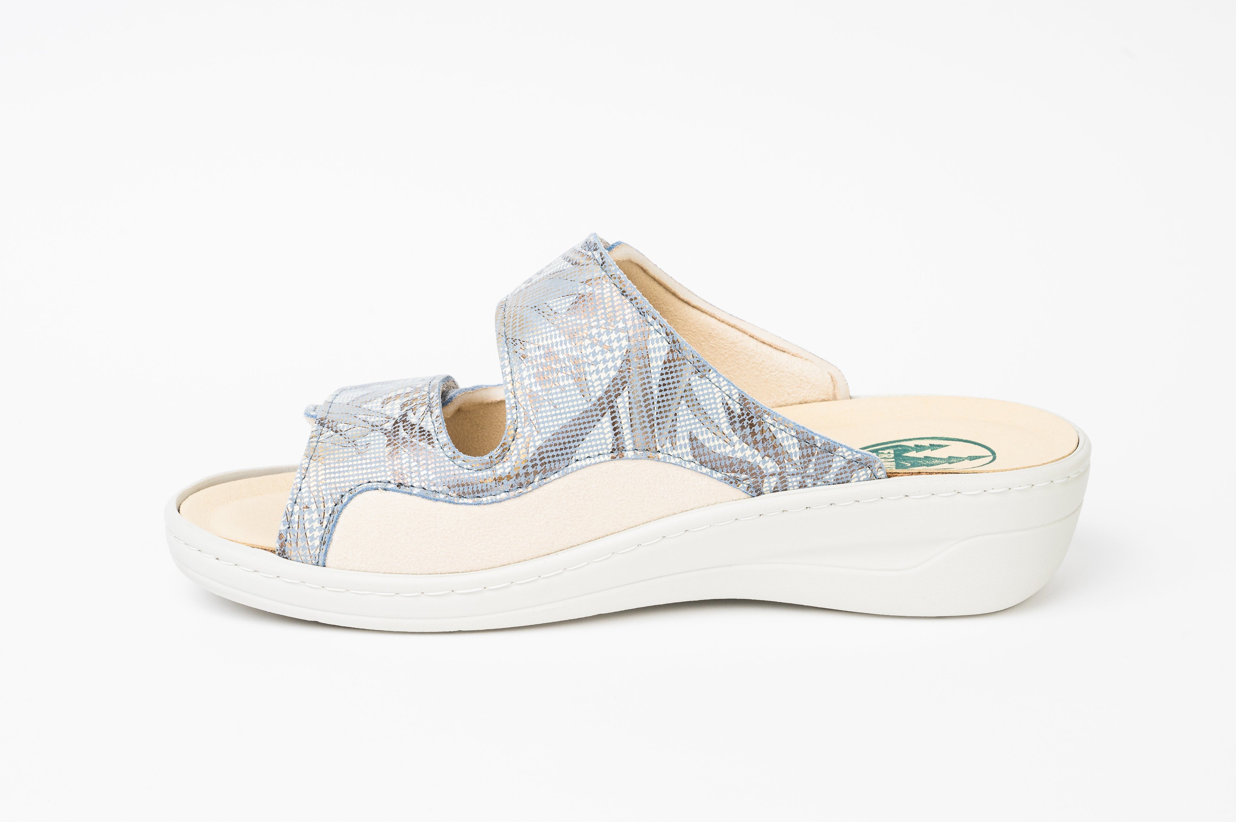 Franken-Schuhe Art. 250 Damen Pantolette (mit loser Einlage und STRETCH geeignet bei Hallux Valgus, Weite "K) Made in Germany