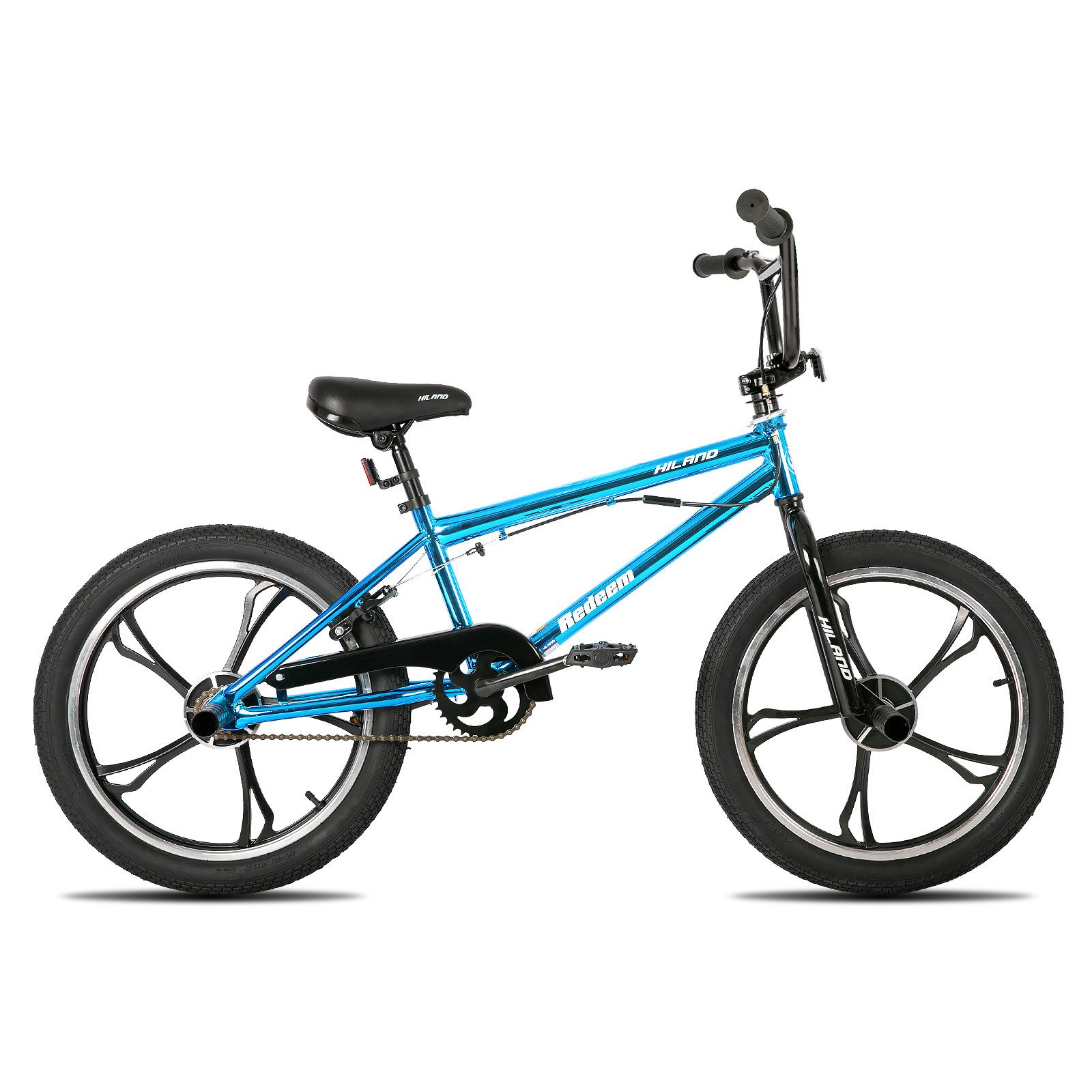 HILAND BMX-Rad 20" BMX Freestyle Fahrrad mit Stahlrahmen & 360° Rotor, 360 Degree Rotor Freestyle, 4 Pegs Single Speed