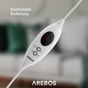 Arebos Elektrofußwärmer Fußheizung für Zuhause, Warme Füße, Waschbar, Braun, Anthrazit, Stück