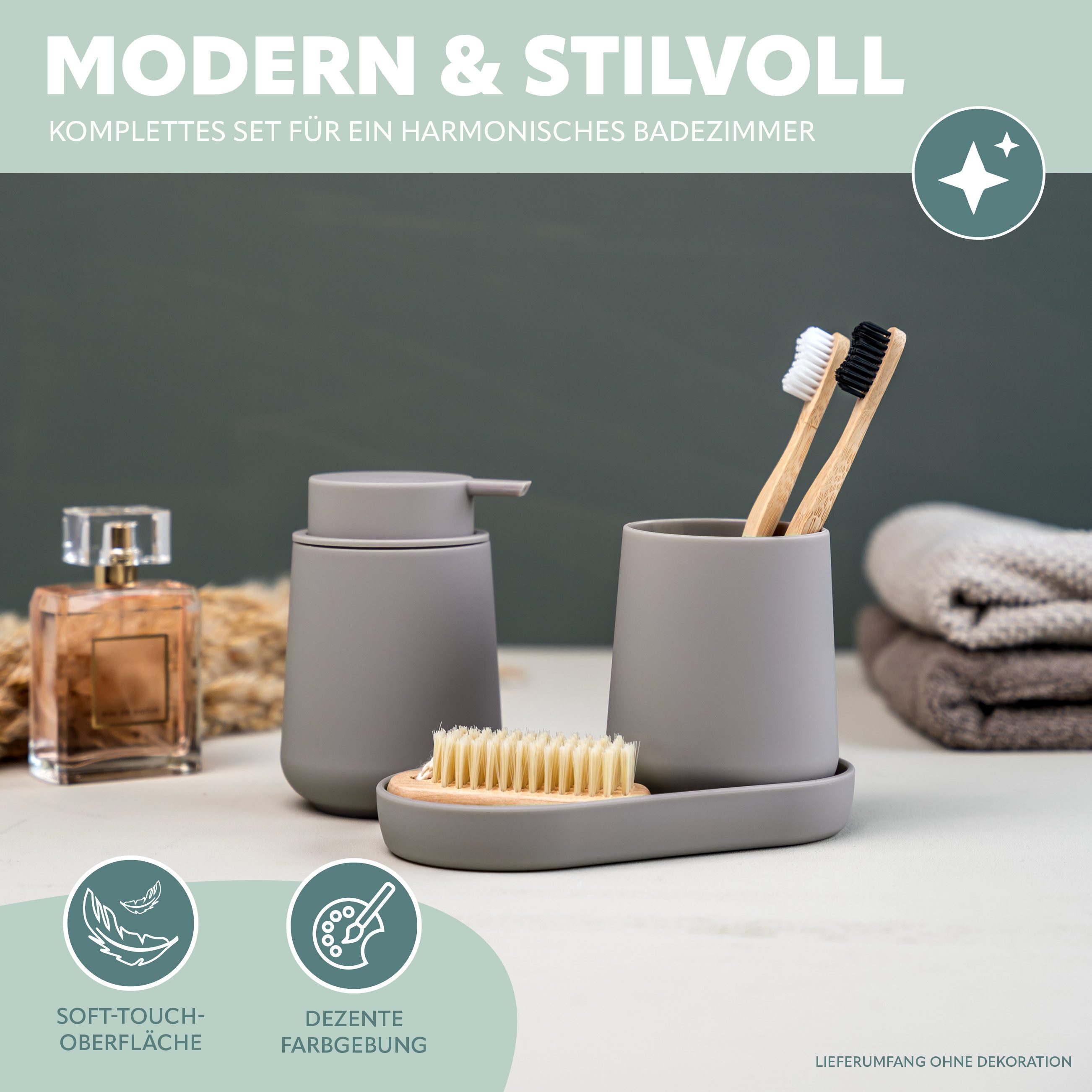 eluno Badaccessoire-Set TESERO 3tlg. Soft-Touch in günstig online kaufen
