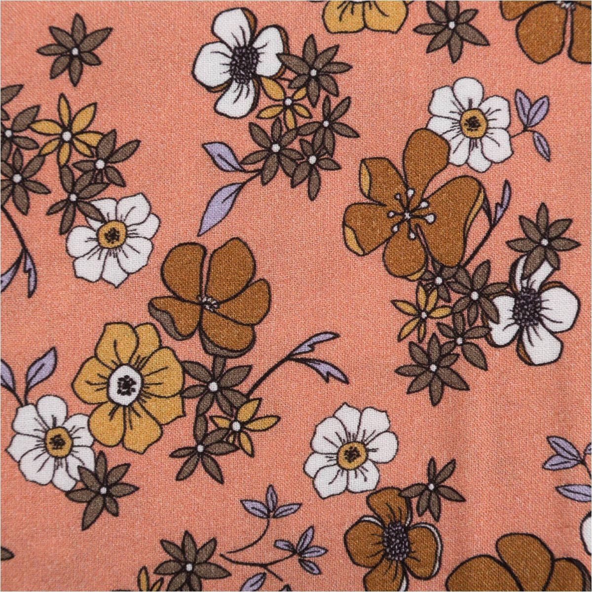 SCHÖNER LEBEN. Stoff Viskose Stoff Meterware für Bekleidung Imae Blümchen rot 145cm, allergikergeeignet