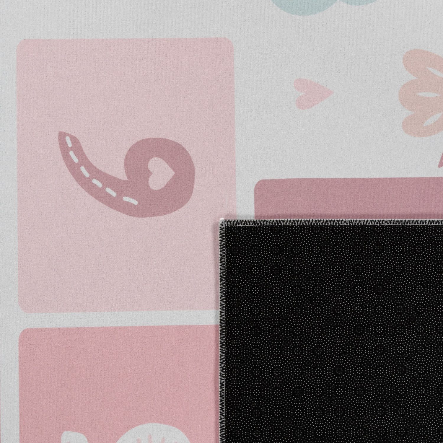 KADIMA DESIGN Kinderteppich waschmaschinenwaschbar Prinzessinnen‑Hüpfkästchen‑Muster Kinderteppich, Läufer, Höhe: 4 mm, 100% Polyester, Rücken aus Felt + Dots,  – Bild 4 von 4