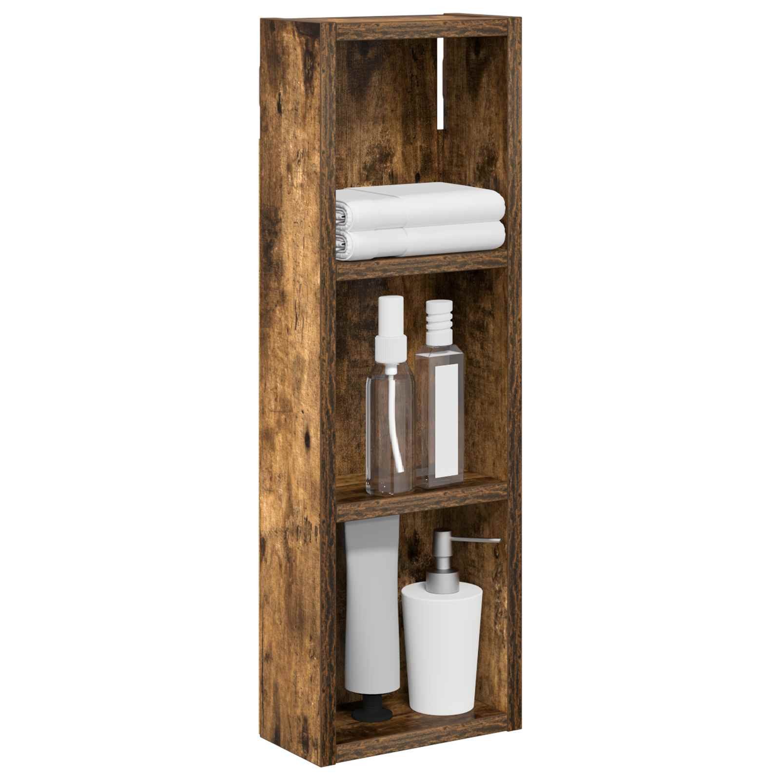 vidaXL Badezimmerspiegelschrank Badezimmer-Wandschrank Räuchereiche 20 x 10 x 60,5 cm (1-St)