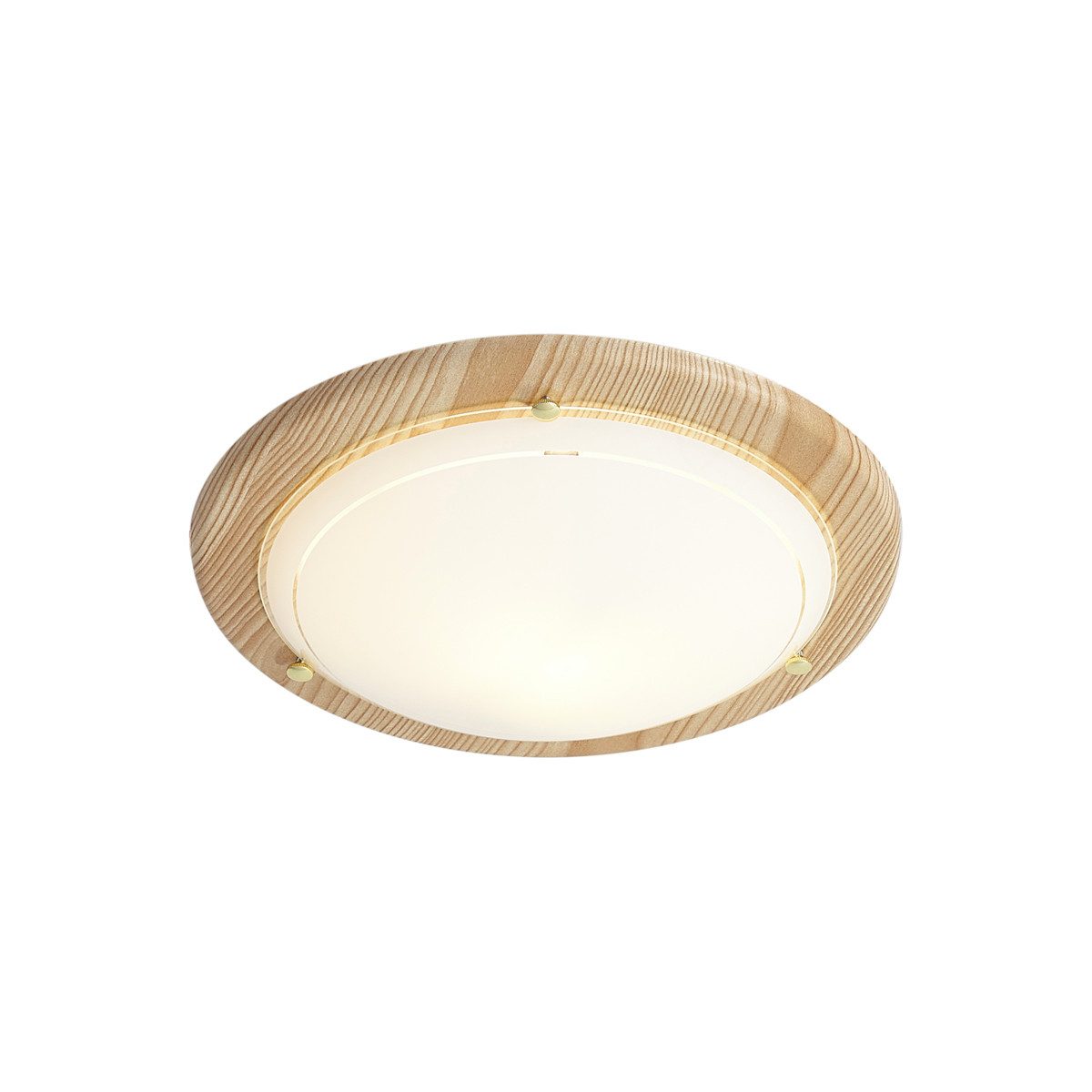 Qazqa Deckenleuchte Mesiac, ohne Leuchtmittel, E27, Naturel, Klassisch / Antik, Metall, 1-flammig