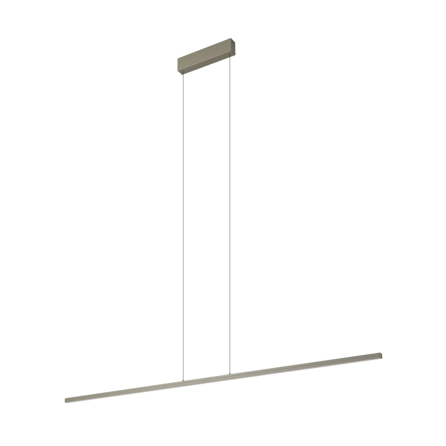 Licht-Erlebnisse Pendelleuchte RADLIN, LED, Warmweiß, LED Aluminium H: max. 160 cm Seidenolive länglich warmweiß 3000 K