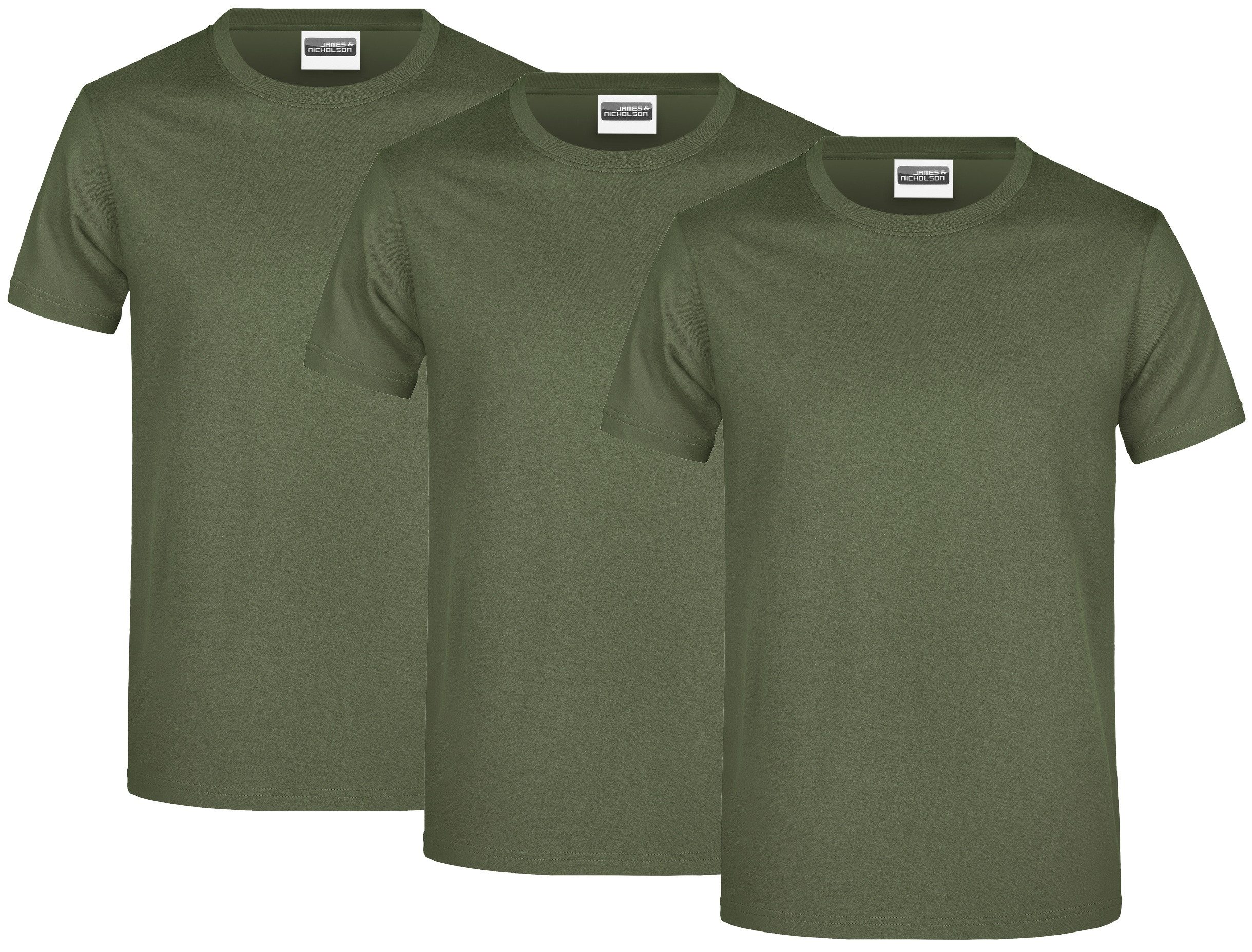 James & Nicholson T-Shirt 3er-Pack Klassisches Herren Basic T-Shirt JN790 ( günstig online kaufen