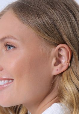 Elli Single-Ohrhaken Earcuff Kugel Kristall Elegant 925 Silber