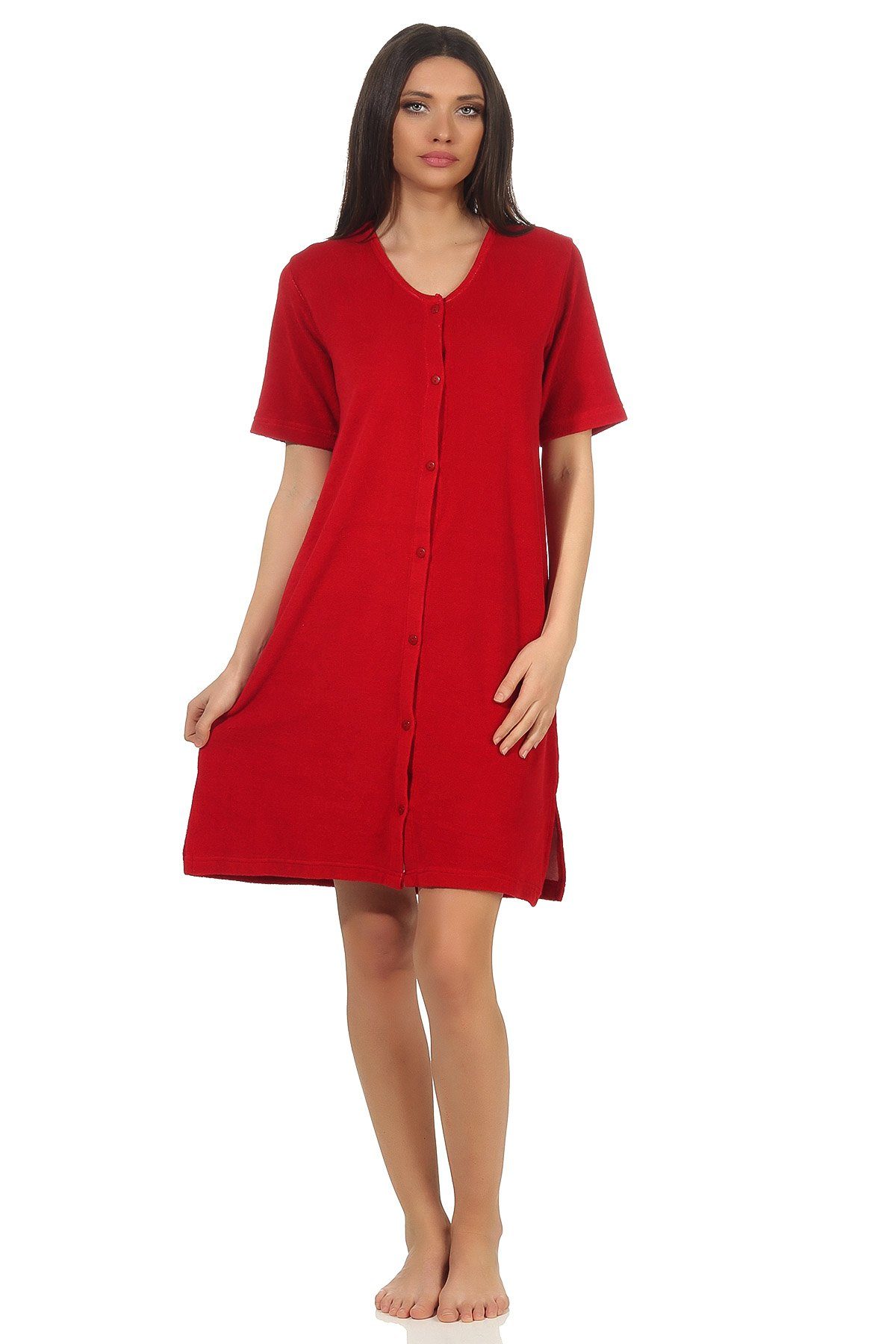 Normann Nachthemd »Damen Frottee Strandkleid Nachthemd kurzarm in maritimen  Farben zum durchknöpfen« online kaufen | OTTO