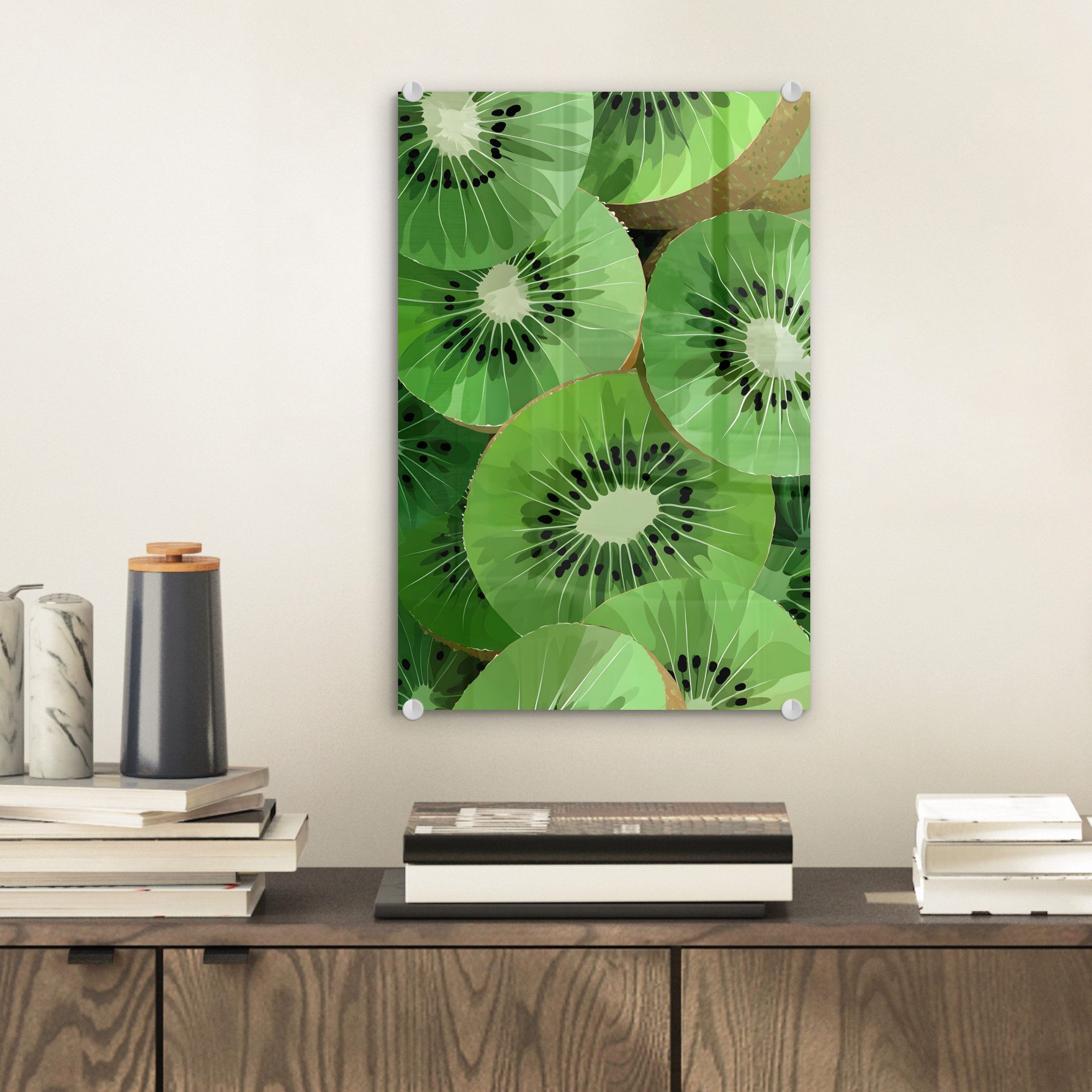 MuchoWow Acrylglasbild Kiwi - Grün - günstig online kaufen