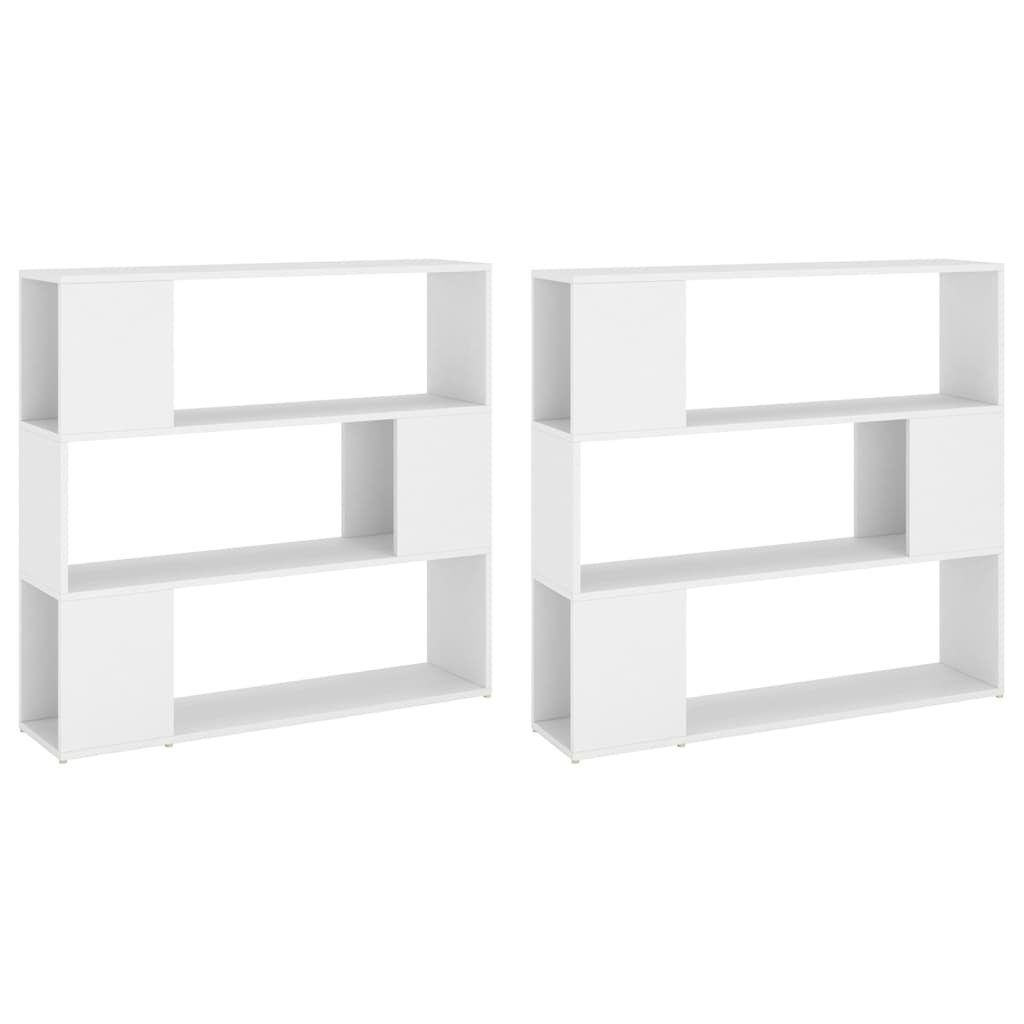 Weiß Raumteiler 100x24x188 furnicato cm Bücherregal