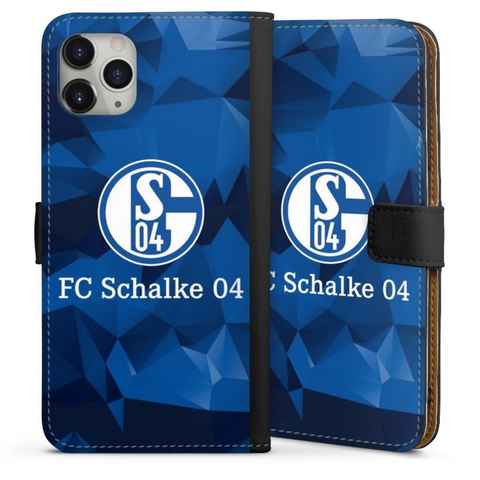 DeinDesign Handyhülle Muster Schalke 04 Camo, Apple iPhone 11 Pro Max Hülle Handy Flip Case Wallet Cover