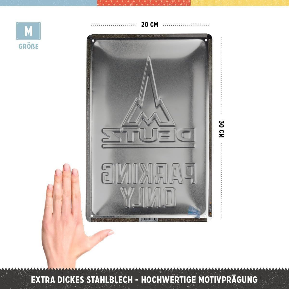 Nostalgic-Art Metallschild Blechschild 20 x 30cm - Deutz - Parking Only günstig online kaufen