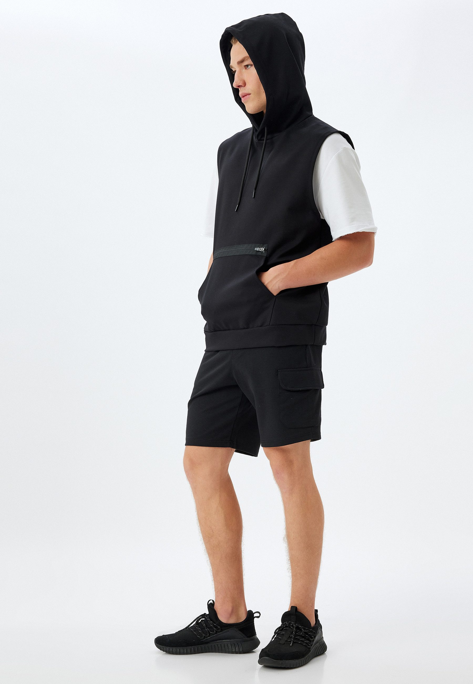 Koton Kapuzensweatshirt Kapuzenkragen Mit Reißverschlussdetail