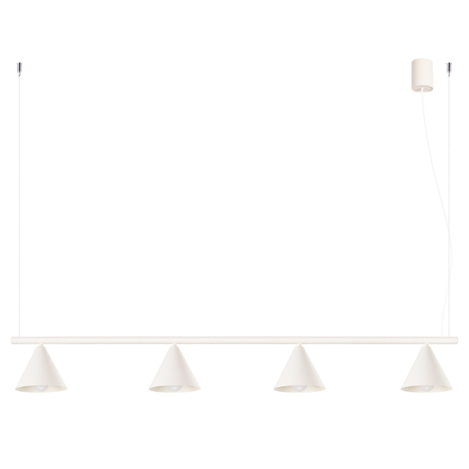 SOLLUX lighting Kronleuchter Kronleuchter NOX 4L beige, Nicht enthalten
