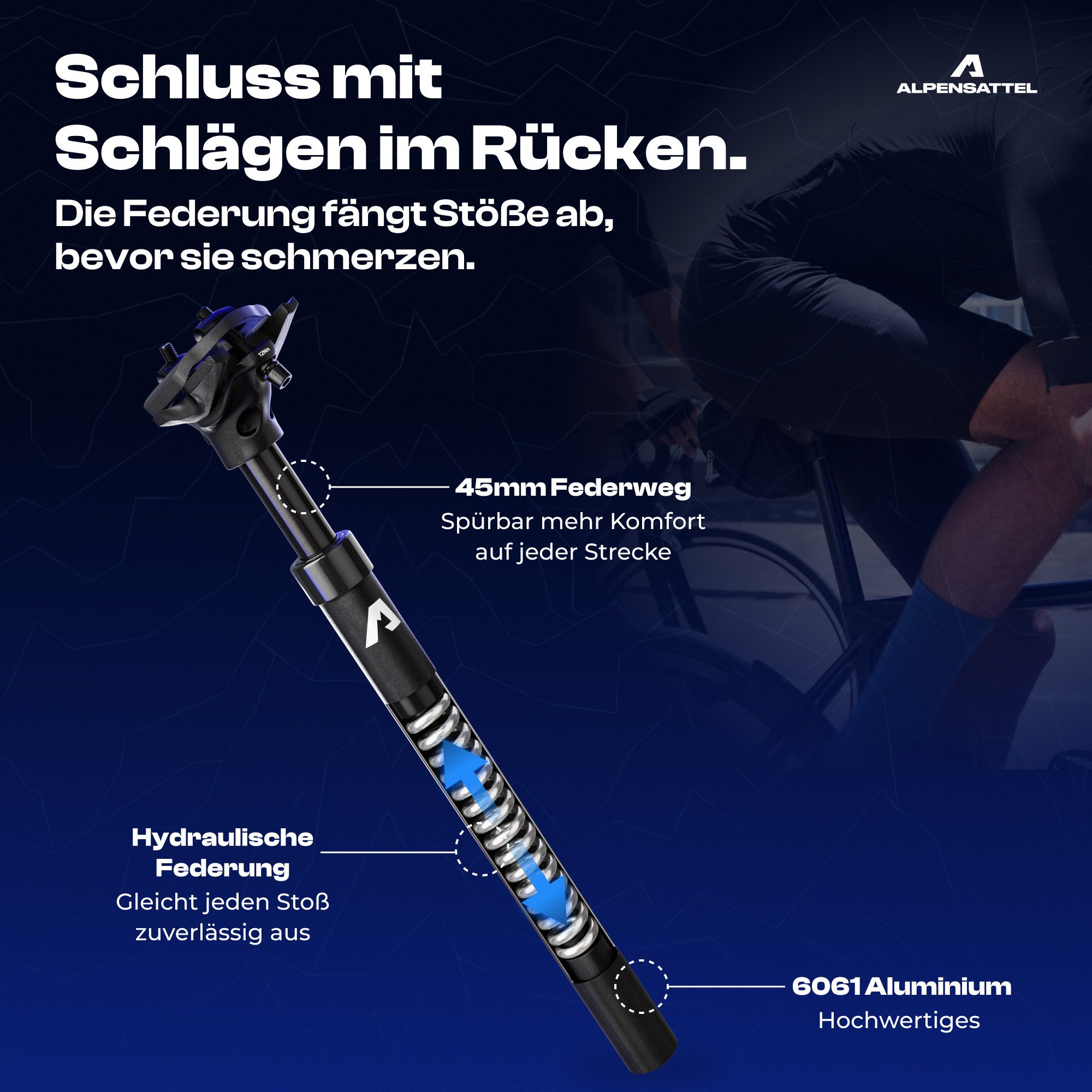Alpensattel Federsattelstütze Sattelstütze – Bild 2 von 5