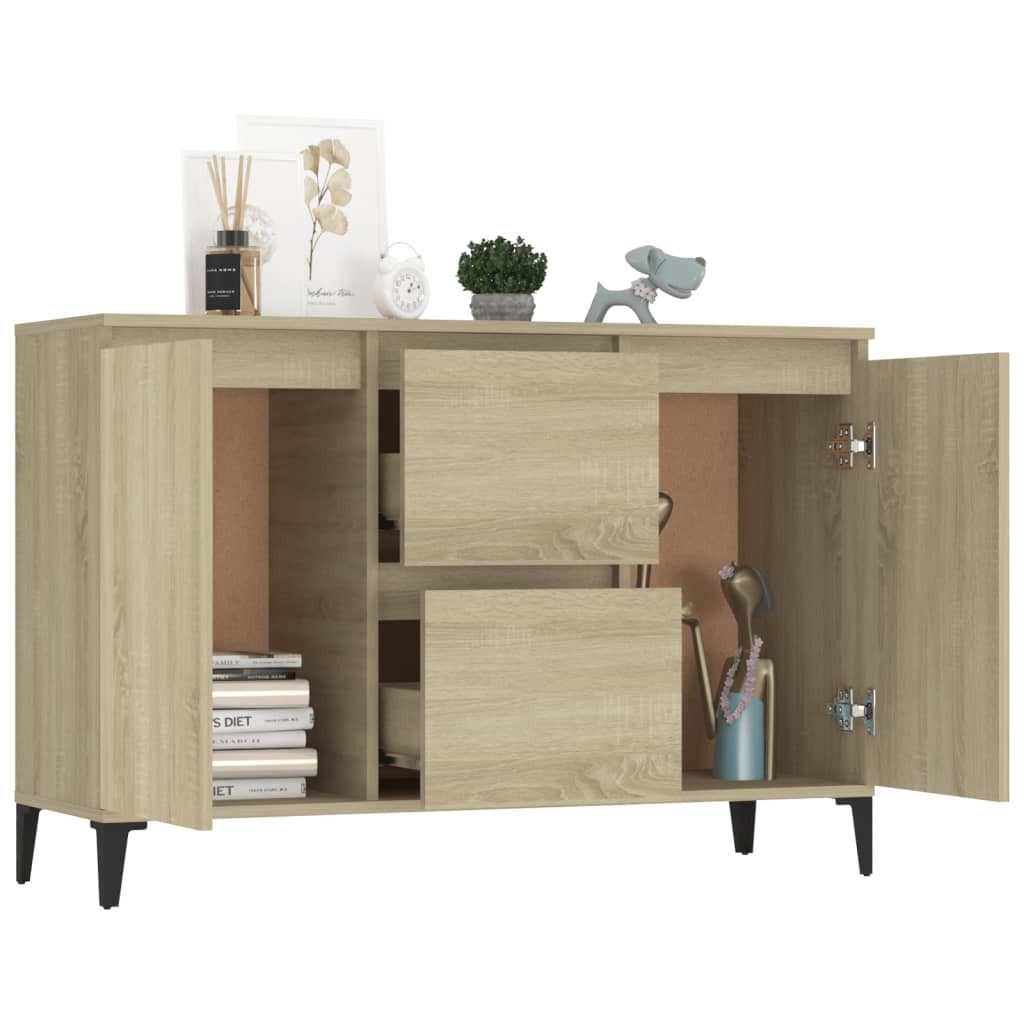 vidaXL Sideboard NA Sideboard Sonoma Eiche 104x35x70 cm Spanplatte