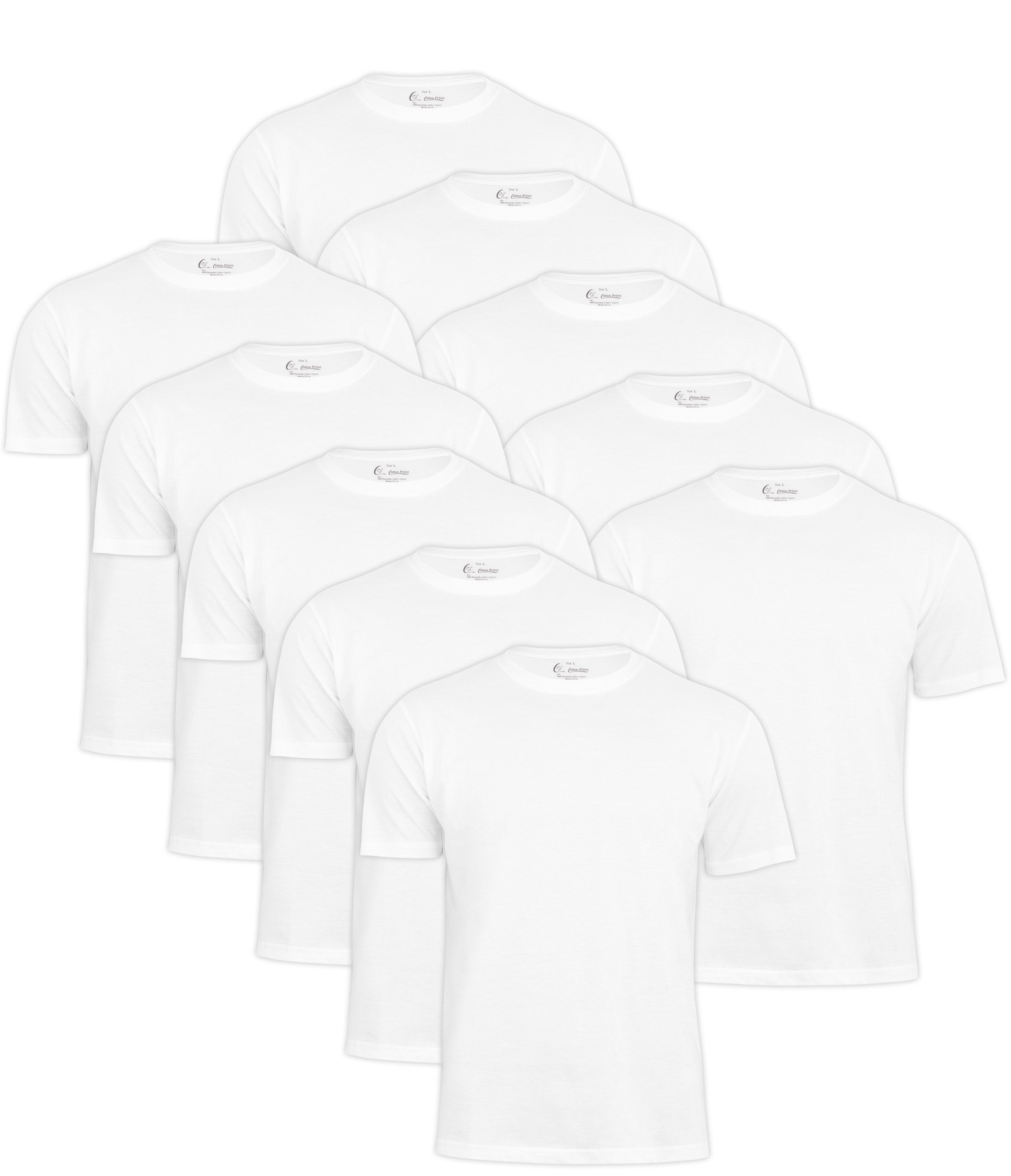 Tee Cotton T-Shirt Weiss Prime® - O-Neck