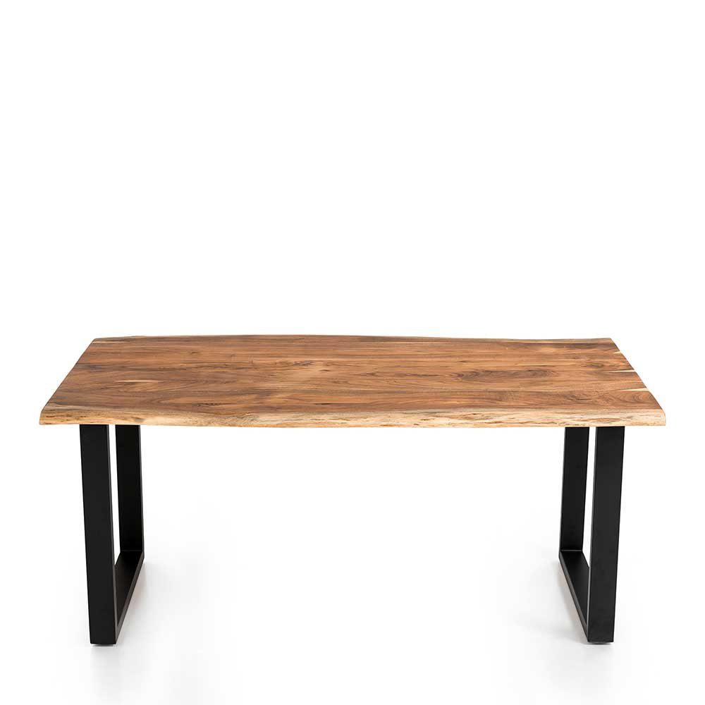 Massivholz, Pharao24 Baumkantentisch aus mit Baumkante Inarla,