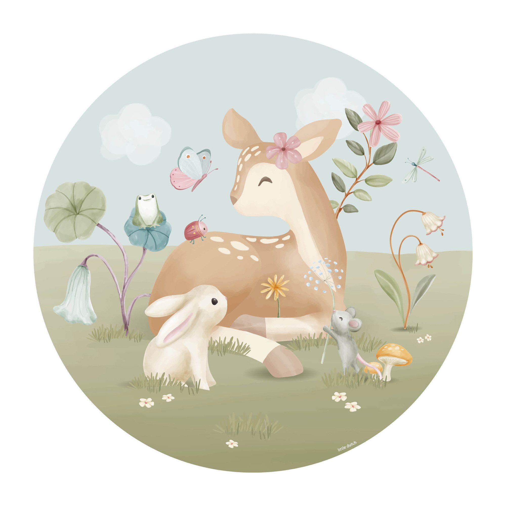 LITTLE DUTCH Wandtattoo Wandsticker XL Fairy Garden (100x100cm) (1 St)