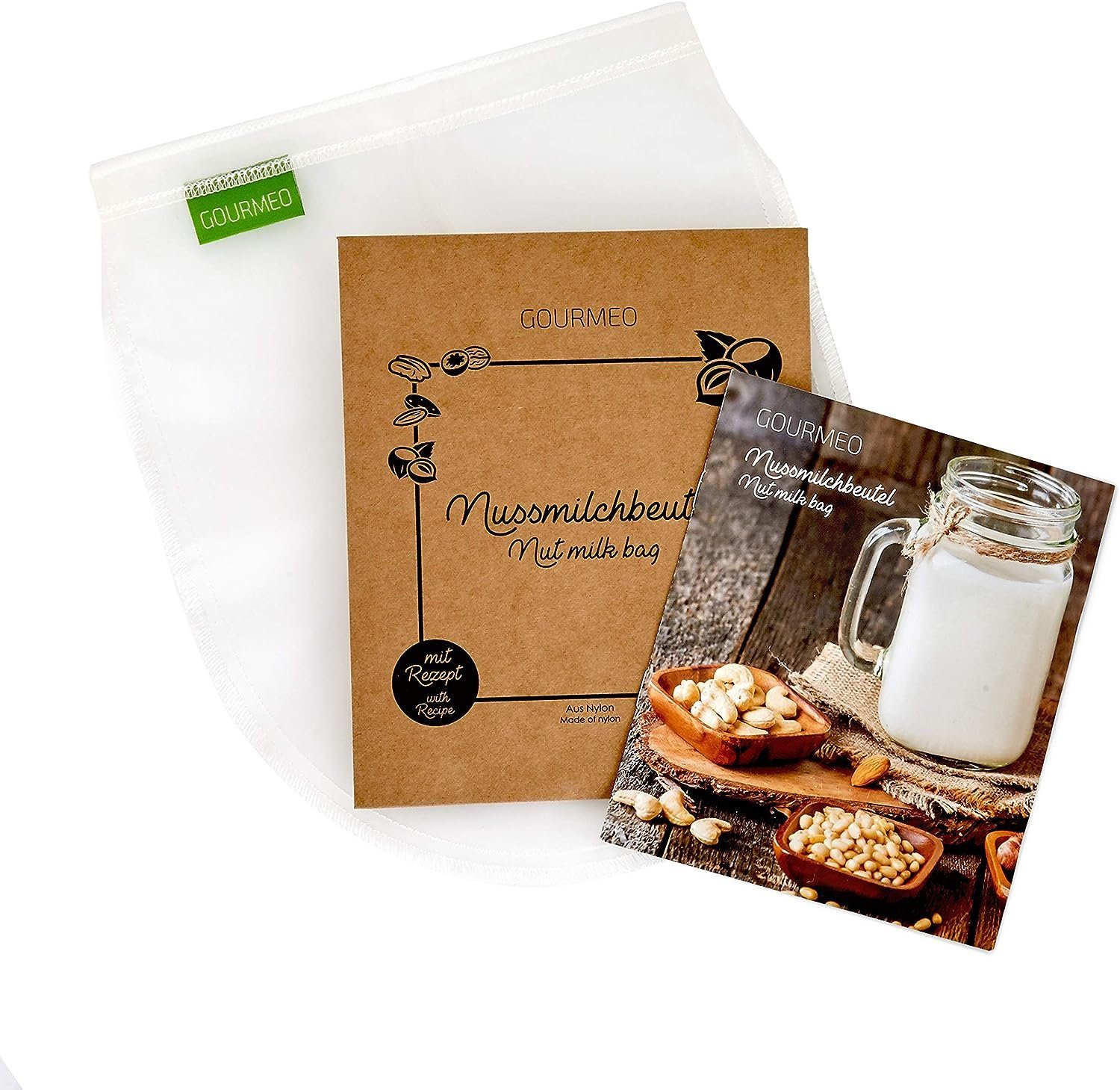 GOURMEO Küchensieb Nussmilchbeutel Mandel Nuss Milch Abseih Beutel ...