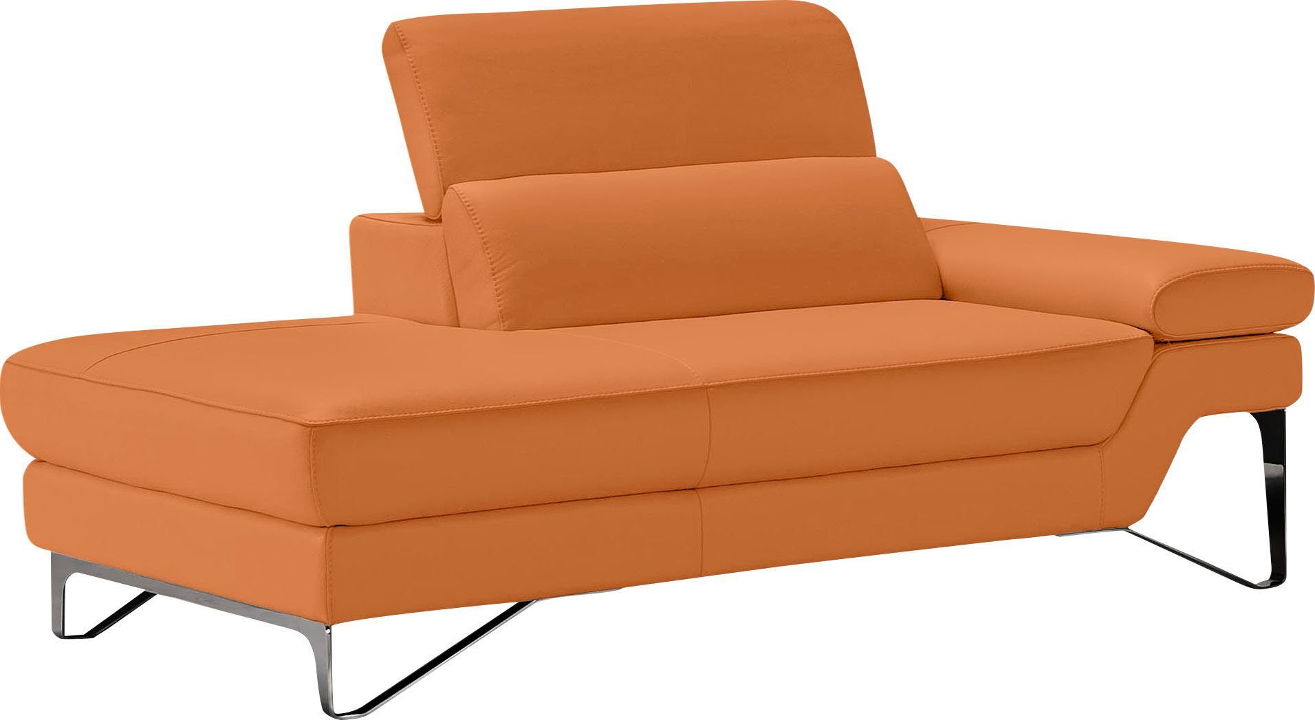 Egoitaliano Ottomane Princess, elegantes Designsofa mit erstklassigem Sitzkomfort, inkl. verstellbarem Kopfteil und edle Designmetallfüße