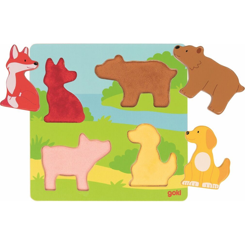 goki Puzzle Sinnespuzzle Haustiere, Puzzleteile