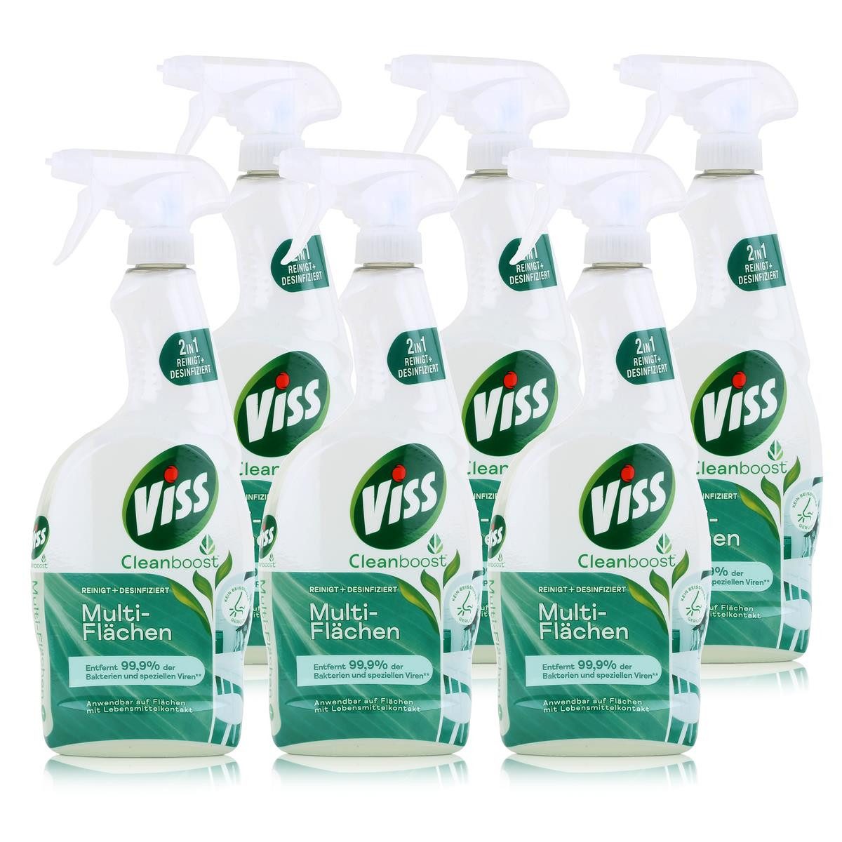 Viss Cleanboost Multi-Flächen 750ml - Allzweckreiniger (6er Pack) Allzweckreiniger