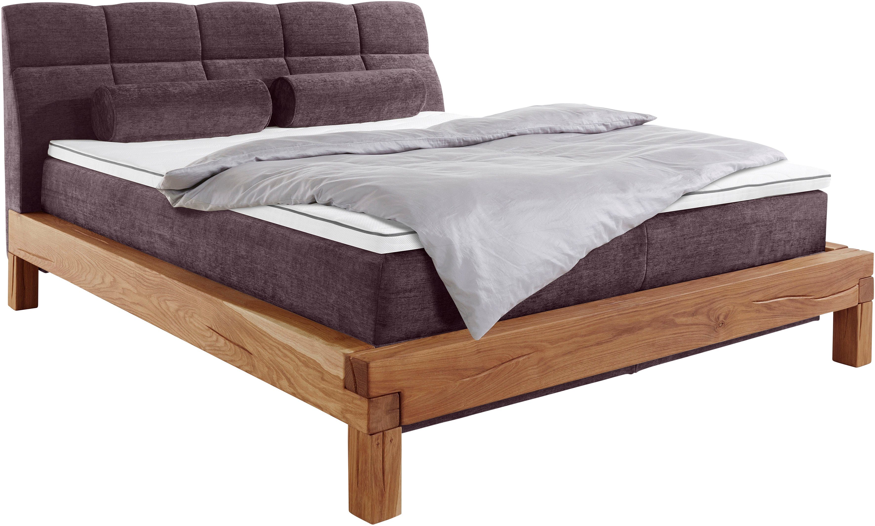 Home affaire Boxspringbett Villads, Liegefläche: 180/200 cm, Inside-Boxspring-Unterbau, recycelte Stoffe