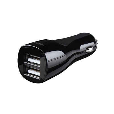Hama Kfz-Ladegerät, 2-fach USB, 4.8 A, Schwarz USB-Kfz-Ladeadapter KFZ-Adapter zu USB Typ A
