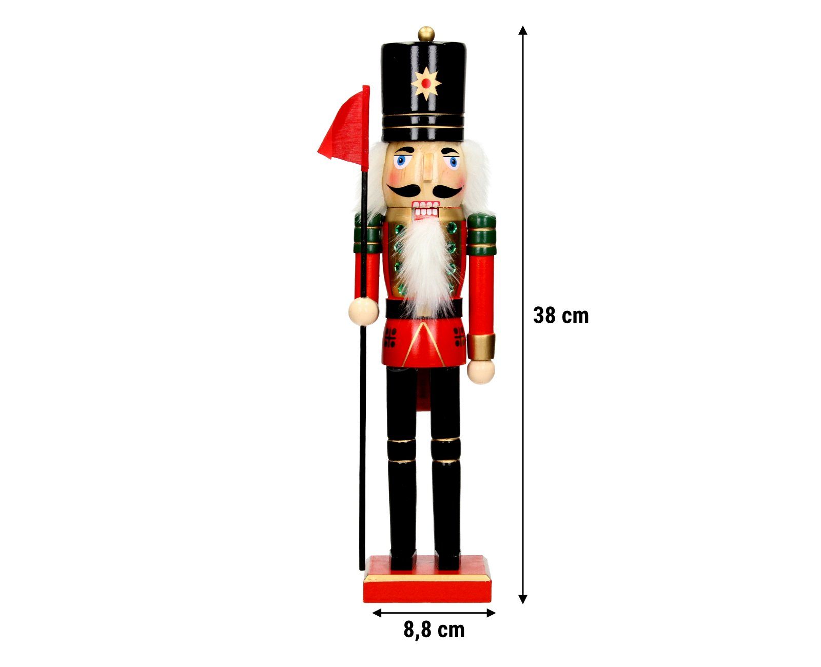 Deko Erzgebirge schwarz Unikat Nussbeisser Nussknacker HAGO Holz Volkskunst Figur Weihnachtsfigur
