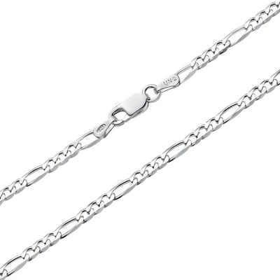 JEWLIX Silberkette 925 Silber Figarokette 3,5mm Länge wählbar inkl Etui FK0035 Länge 40cm
