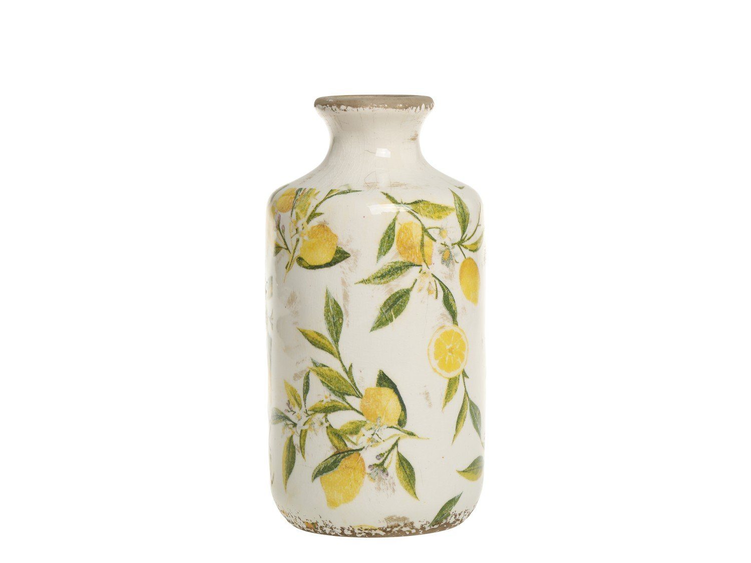 Tischvase Chic Antique * Limone Flaschenvase Vase H21/D10 cm antique creme