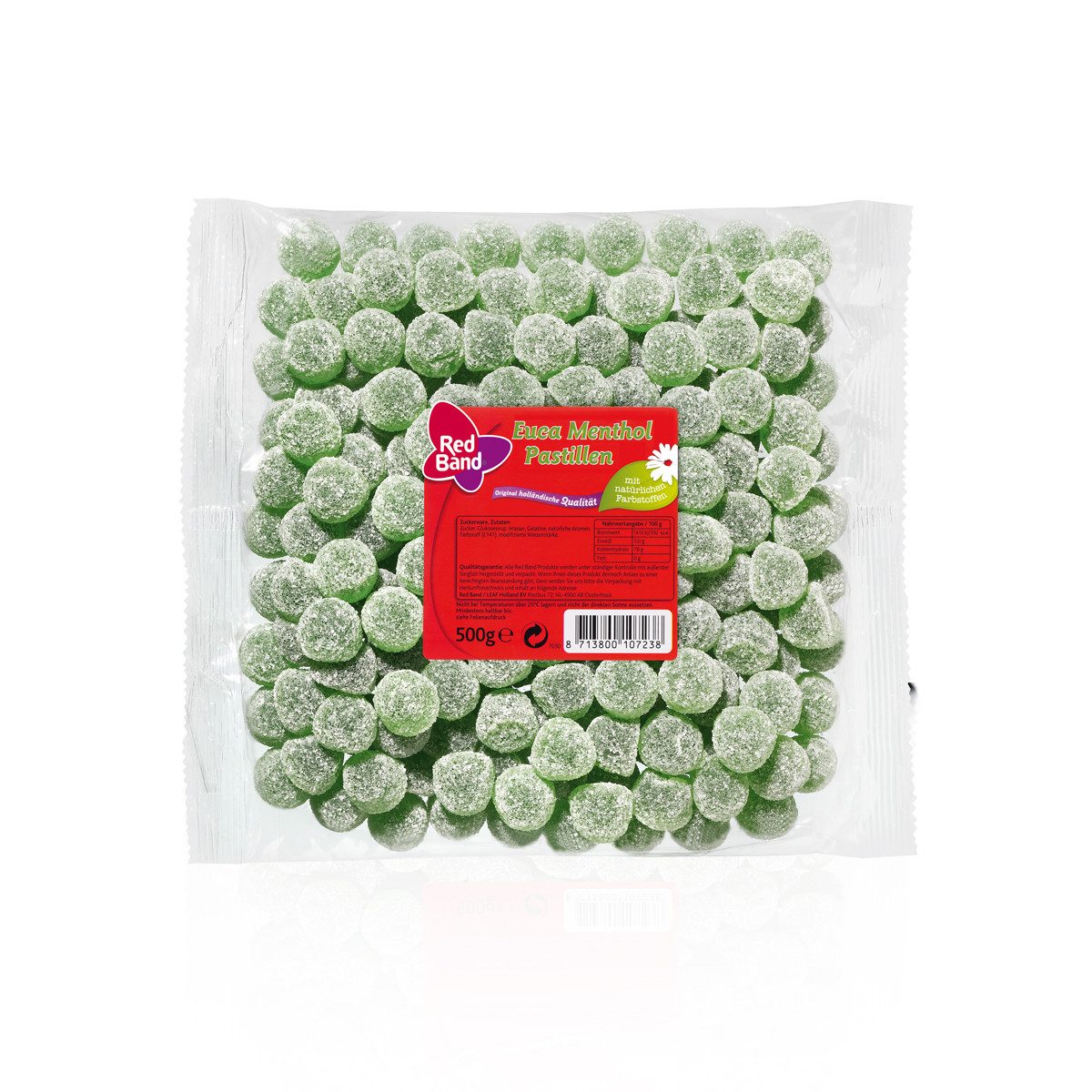 Red Band Süßigkeit, Red Band Euca Menthol Pastillen extrastark und gezuckert 500g