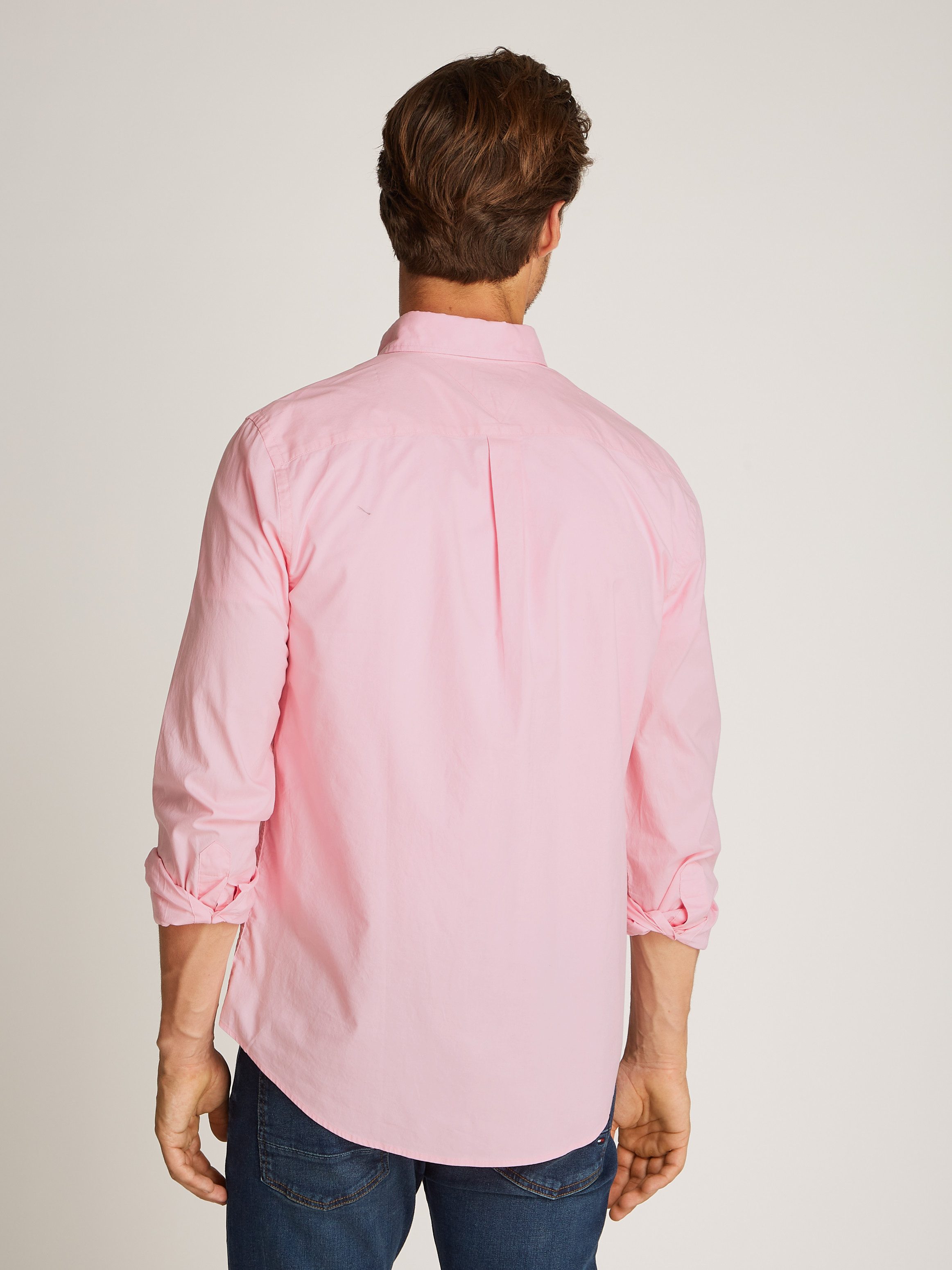 Tommy Hilfiger Businesshemd FLEX POPLIN SOLID Regular Fit SHIRT mit Button- günstig online kaufen