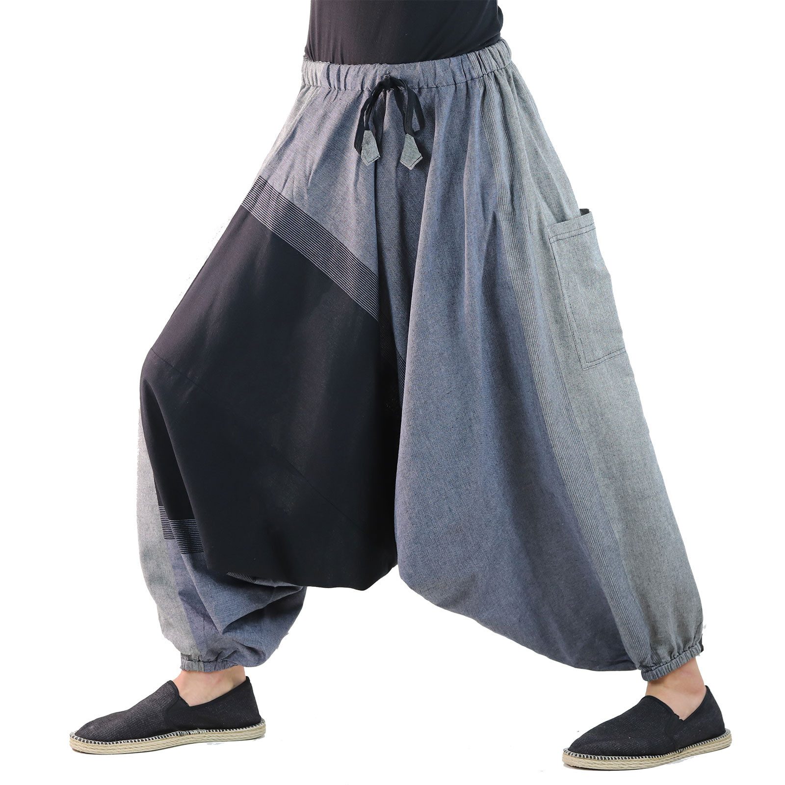 KUNST UND MAGIE Haremshose Unisex Haremshose onesize Bunt Hippie Goa Fair Boho Baggy Pluder-Hose