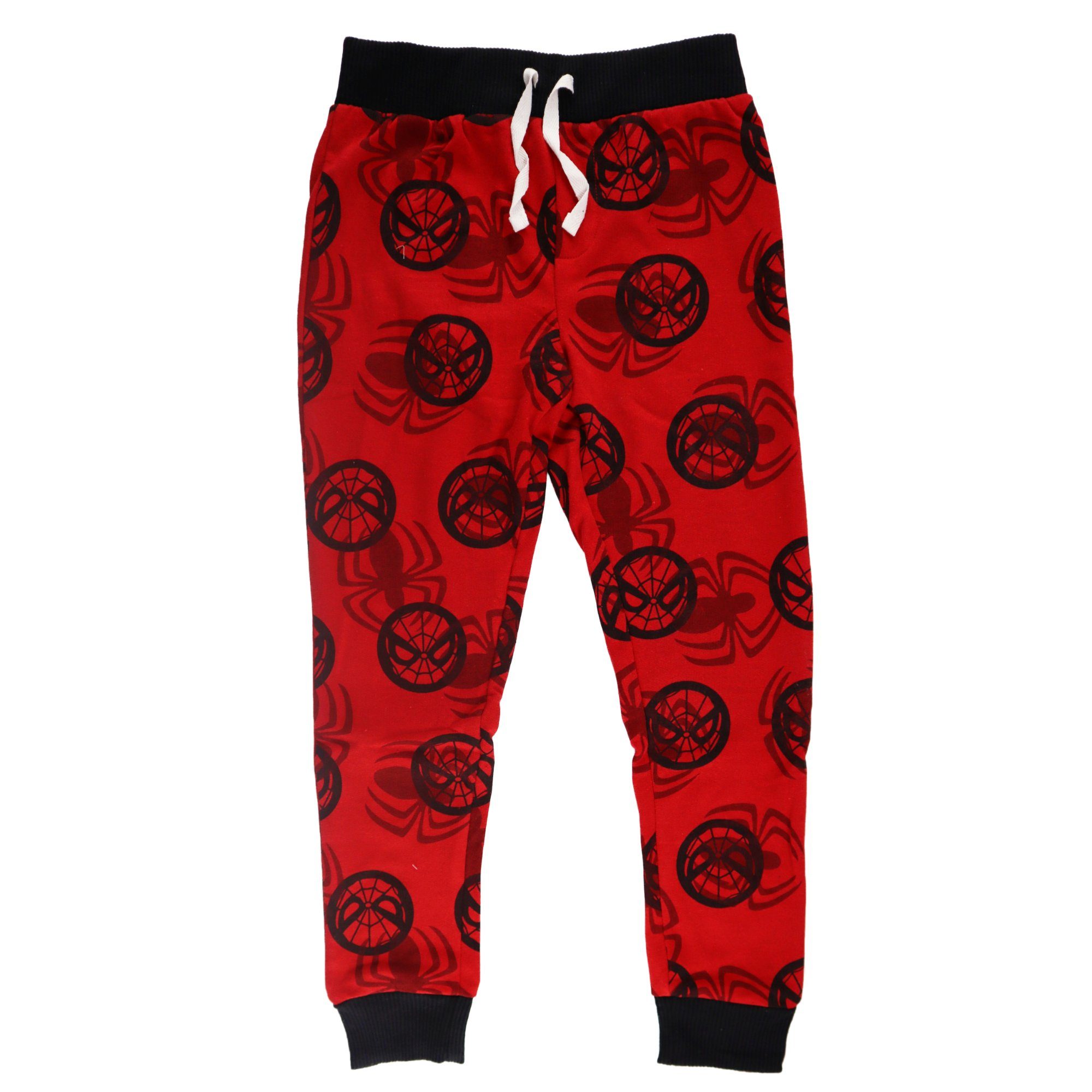 MARVEL Gr. Jungen Jogginghose Kinder Rot Marvel Hose Sporthose Spiderman 104-122